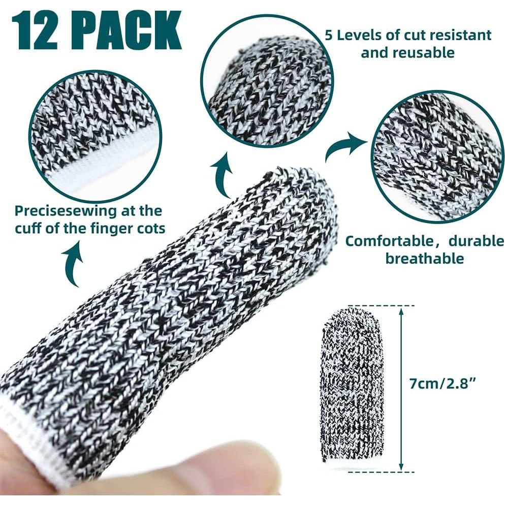 Protectores de Dedos Reutilizables Hokilands - 12 Piezas, Resistencia 5 Niveles