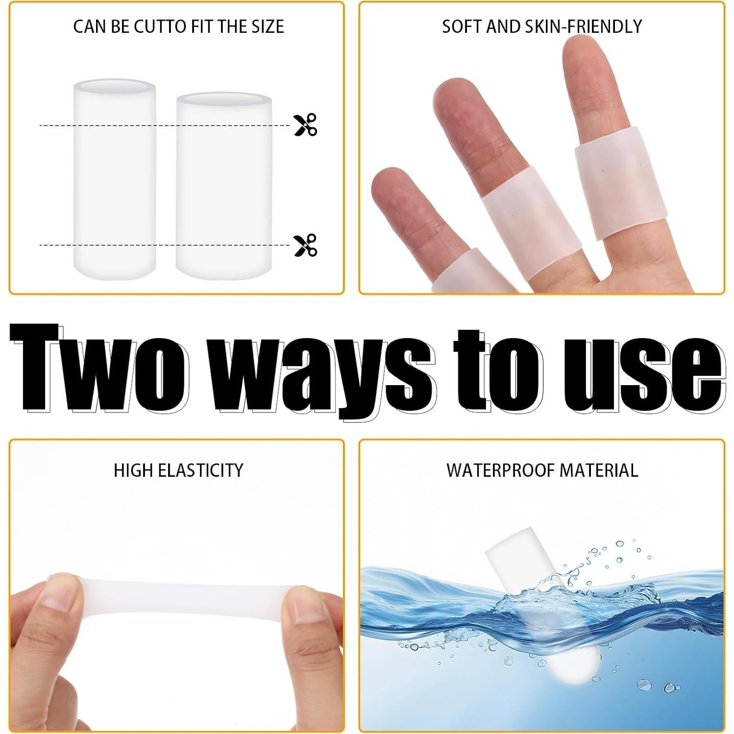 14 Fundas Protectores de Dedos de Silicona FdcLixuvol - 2 Tamaños