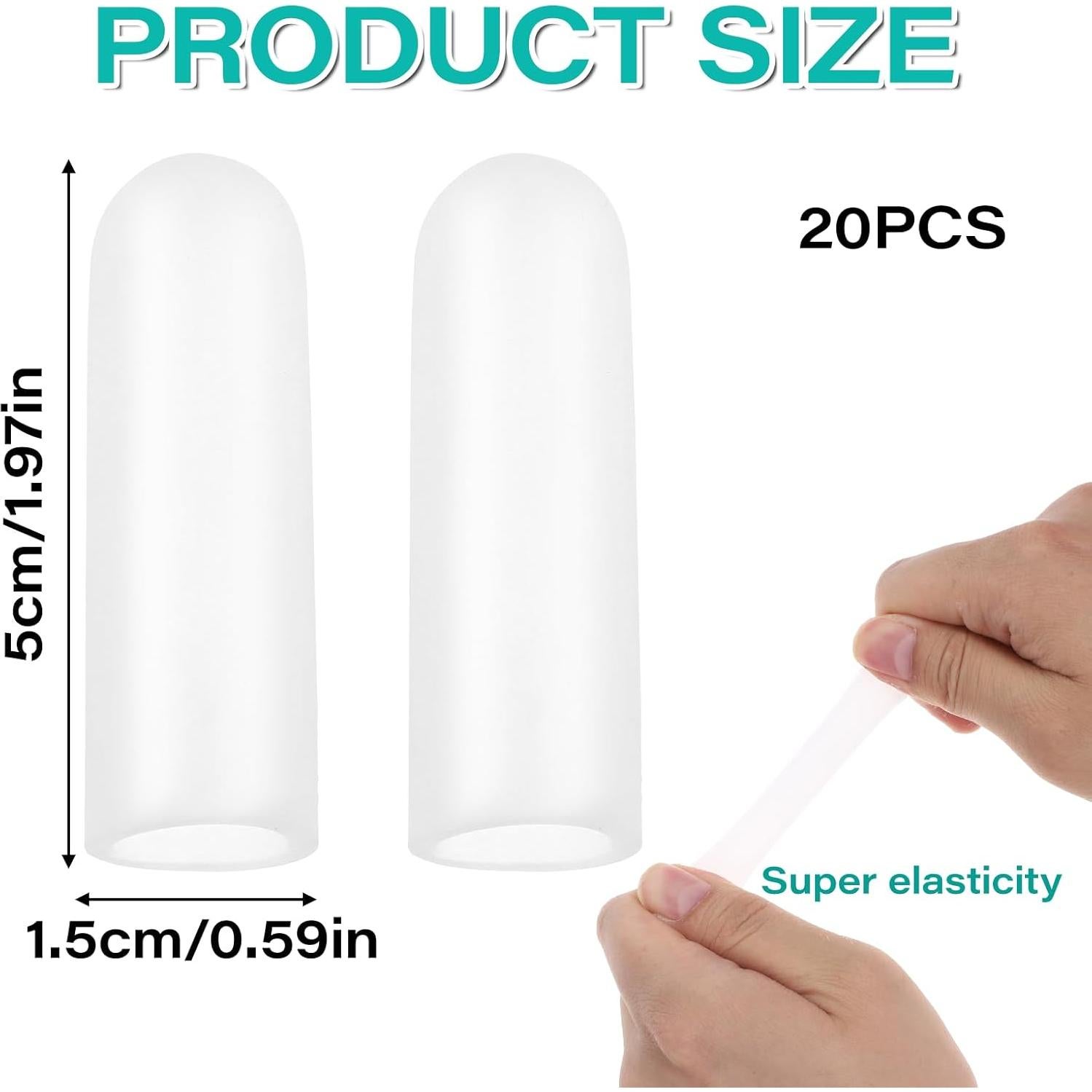 Cubiertas de Dedos de Gel InnoHHustle - 20 Pcs Protectores