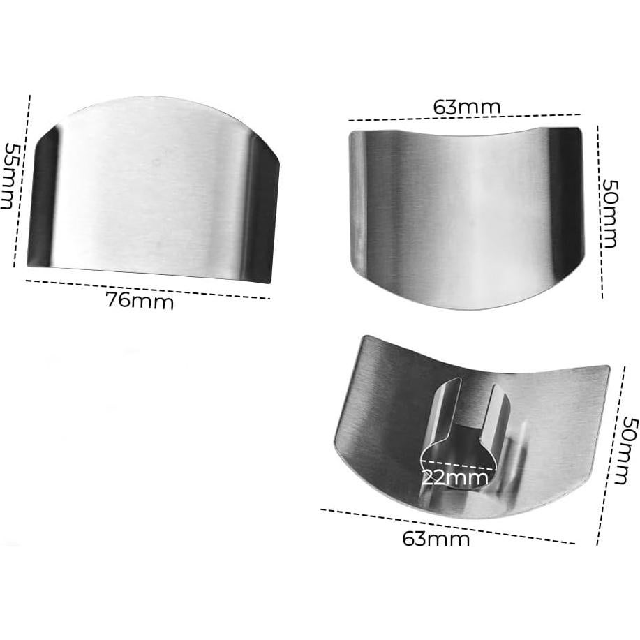 Juego de 2 Protectores de Dedos de Acero Inoxidable Jowxsx