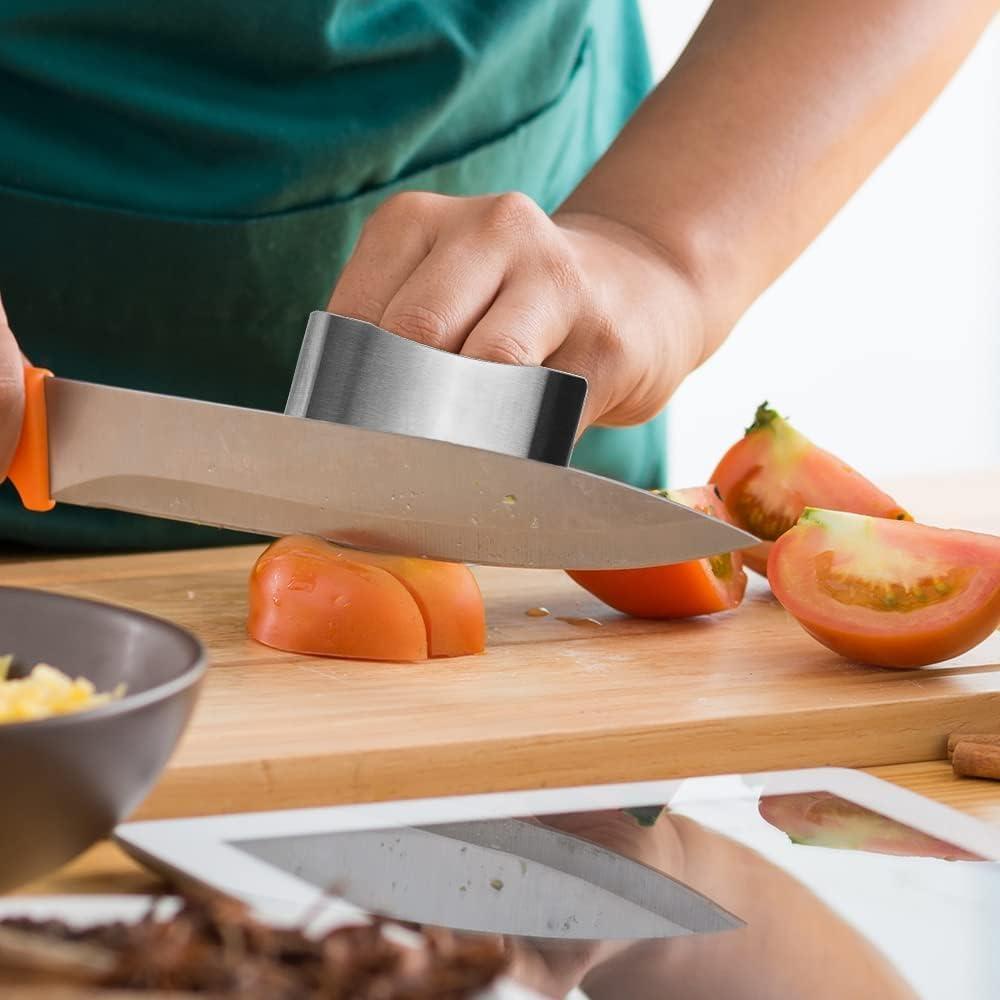 Juego de 2 Protectores de Dedos de Acero Inoxidable Jowxsx