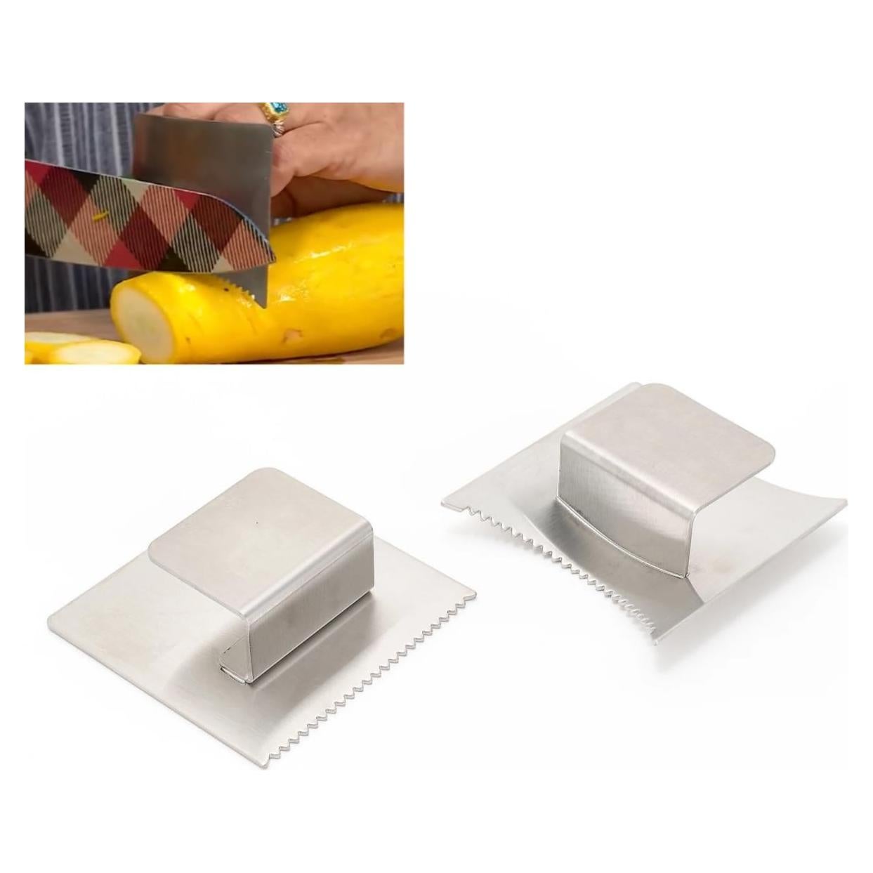 Juego de 2 Protectores de Dedos Acero Inoxidable Haokitcun