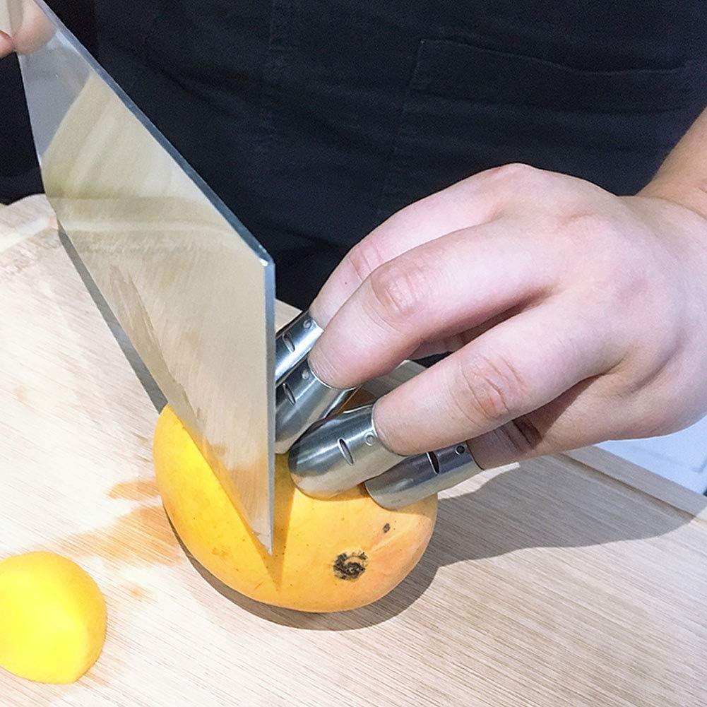 Protector de Dedos Yosooo Acero Inoxidable 4 Pcs Cocina