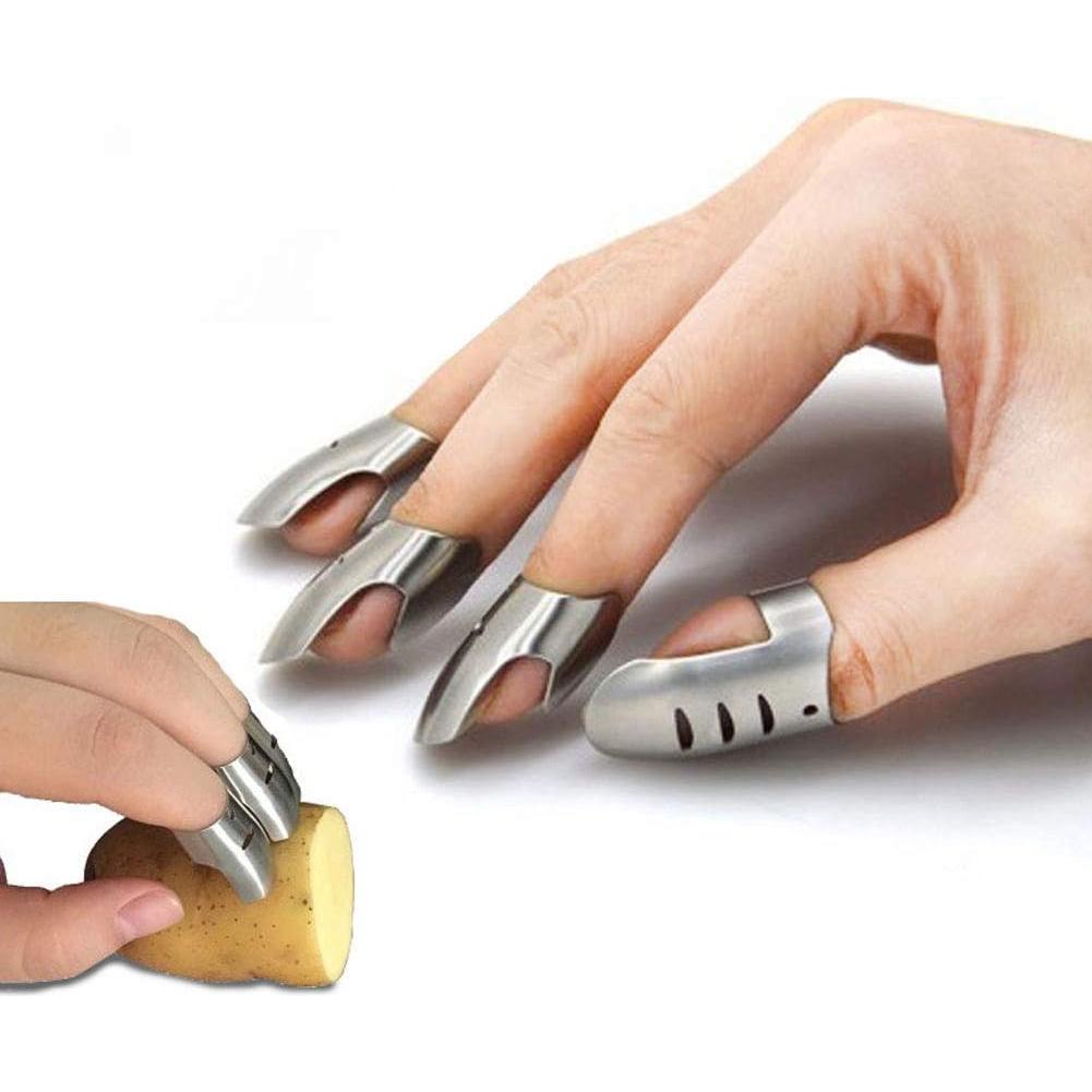 Protector de Dedos Yosooo Acero Inoxidable 4 Pcs Cocina