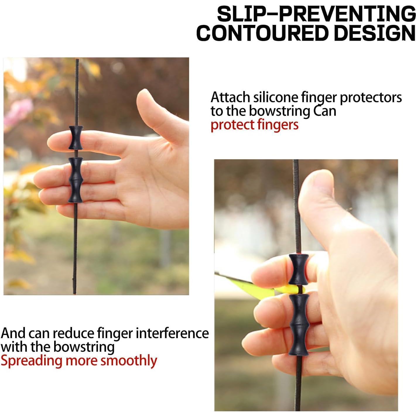 Protector de Dedos para Arquería YAFIYGI - Goma Suave 2 en 1
