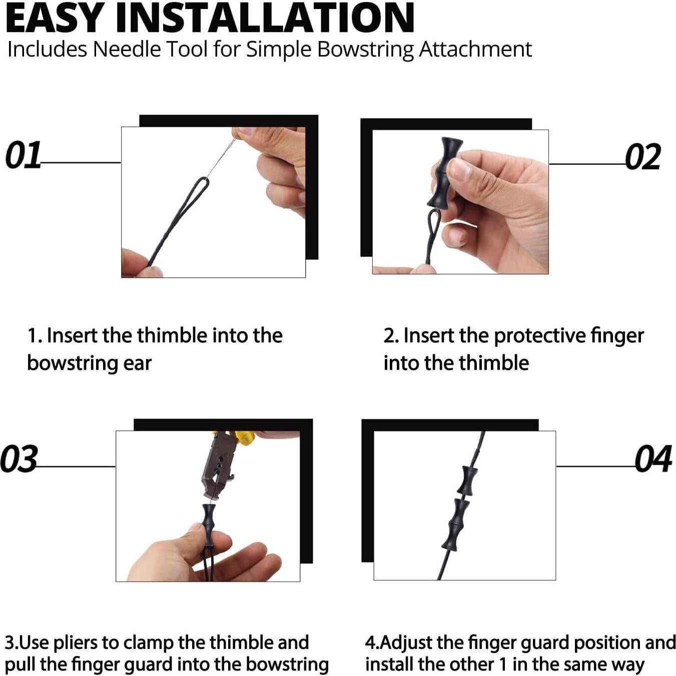 Protector de Dedos para Arquería YAFIYGI - Goma Suave 2 en 1