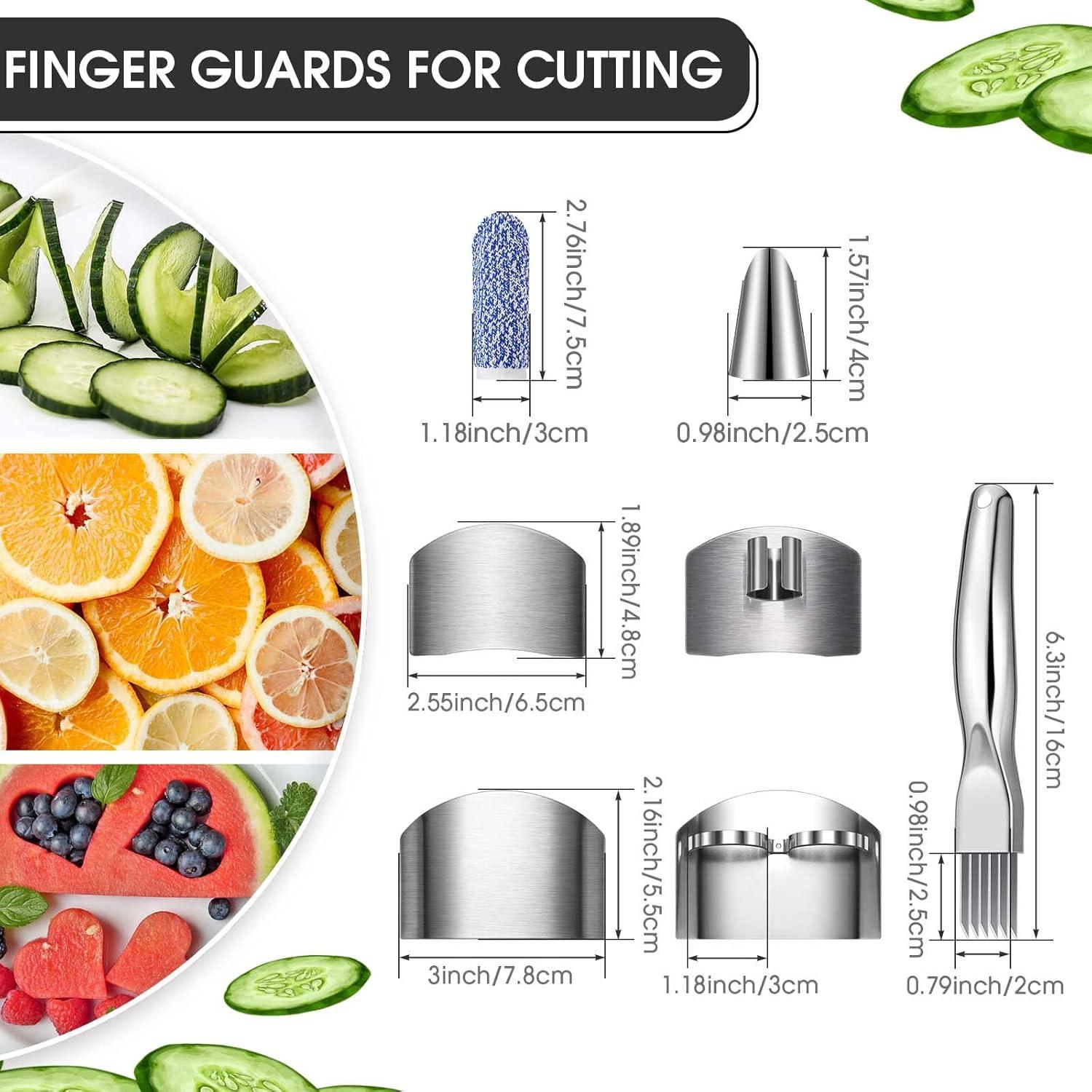 Juego de 9 Piezas de Protectores de Dedos Romooa Acero Inoxidable