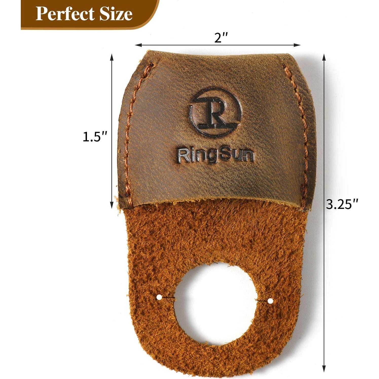 Protector de Pulgar de Cuero Ringsun RS40 para Tallado en Madera
