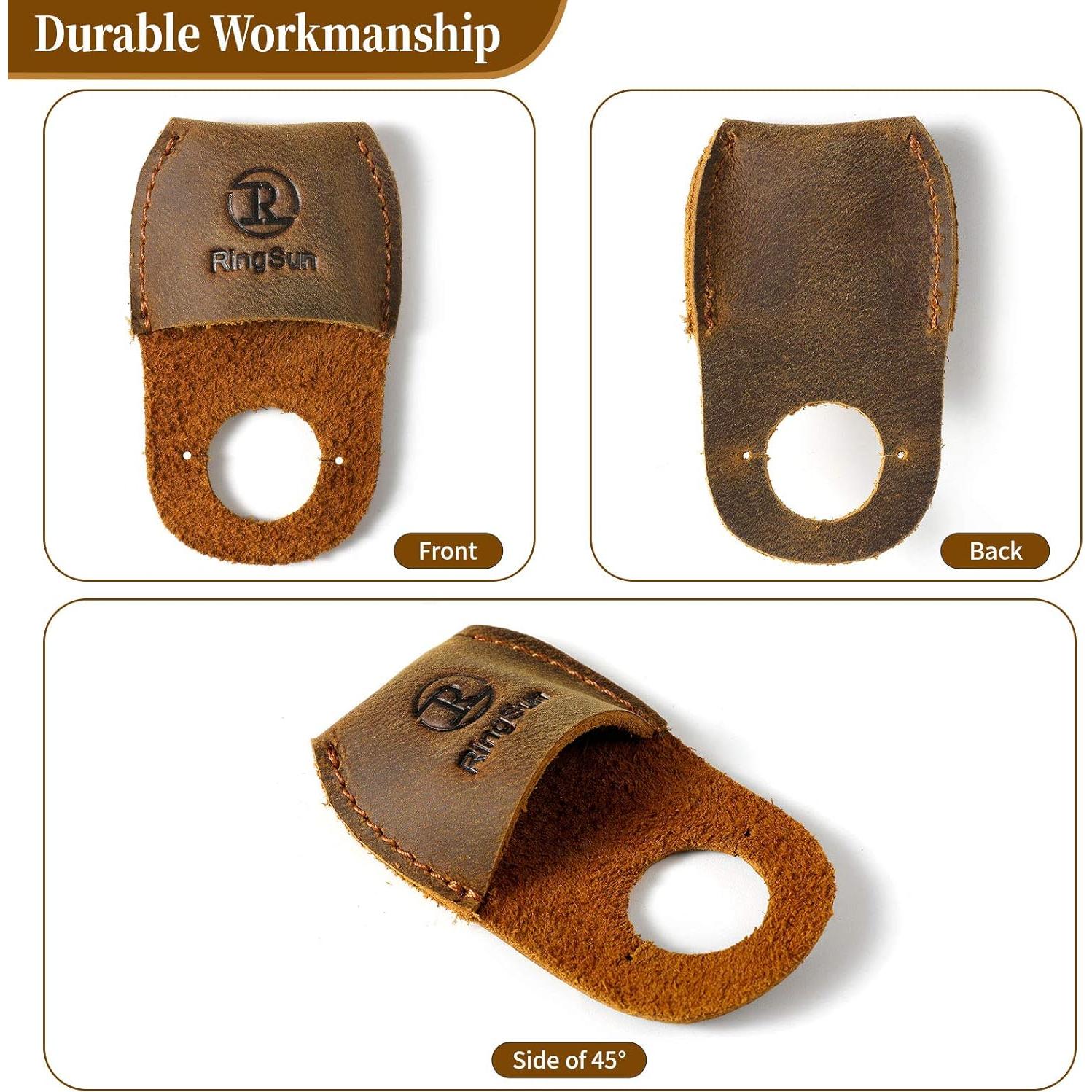 Protector de Pulgar de Cuero Ringsun RS40 para Tallado en Madera