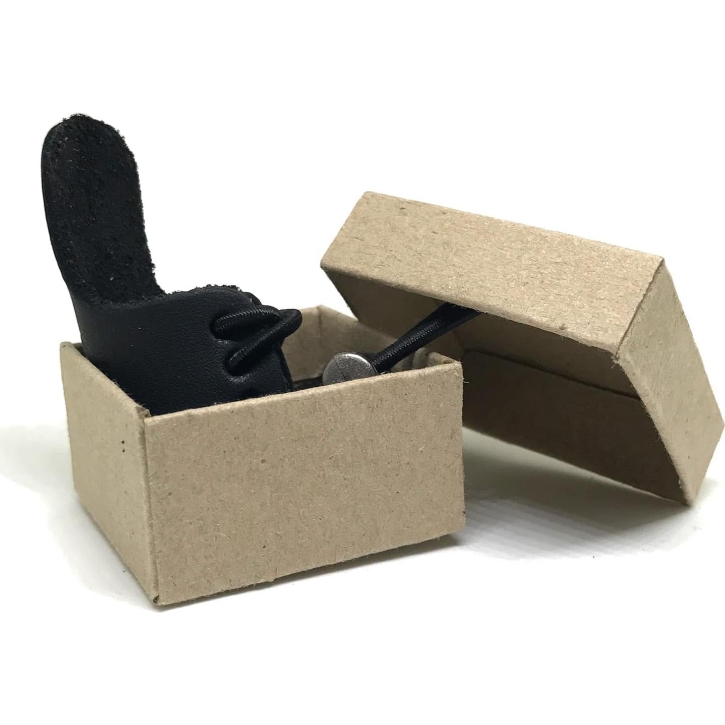 Guante Protector de Dedo Pulgar GearGriz para Arquería - Cuero Negro