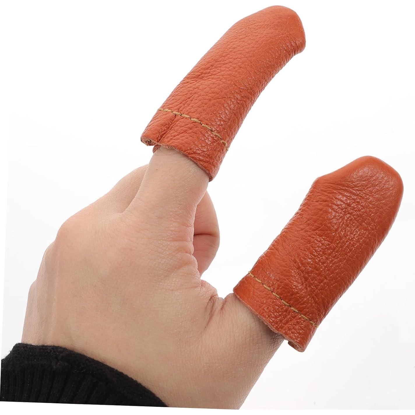 10 Pares de Dedales de Cuero COHEALI para Coser y Tejer