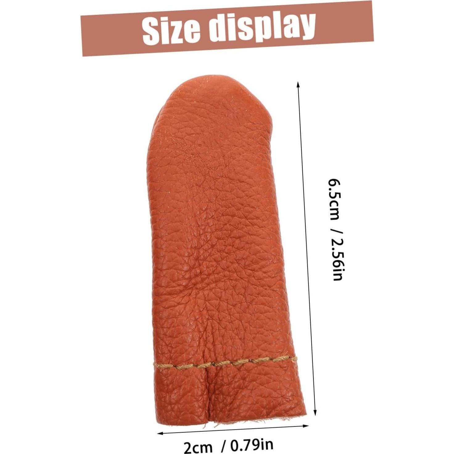 10 Pares de Dedales de Cuero COHEALI para Coser y Tejer