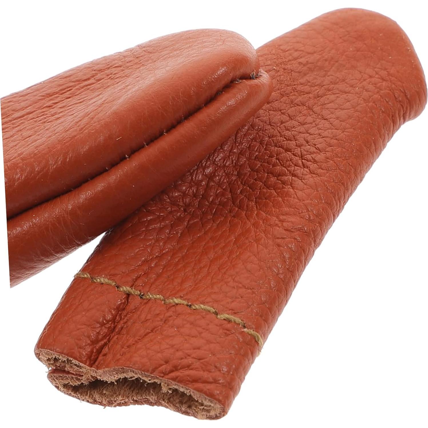 10 Pares de Dedales de Cuero COHEALI para Coser y Tejer