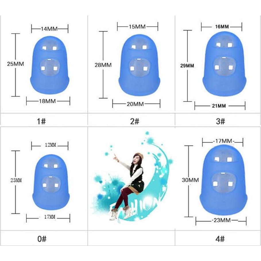 Protectores de Dedos de Silicona EXCEART para Guitarra y Ukelele