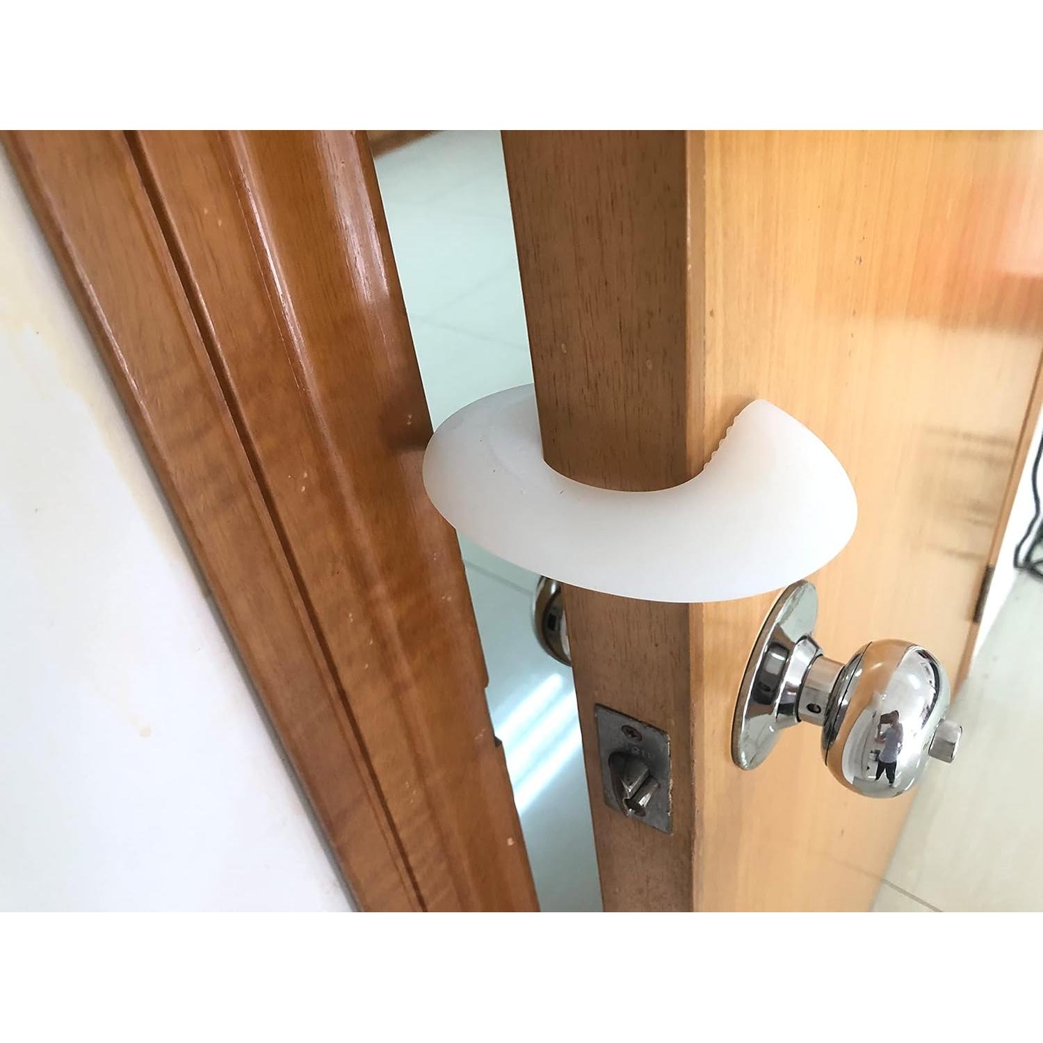 Guardia de Pinchazo de Puerta Roeoi 2 Paquetes Silicona Blanca