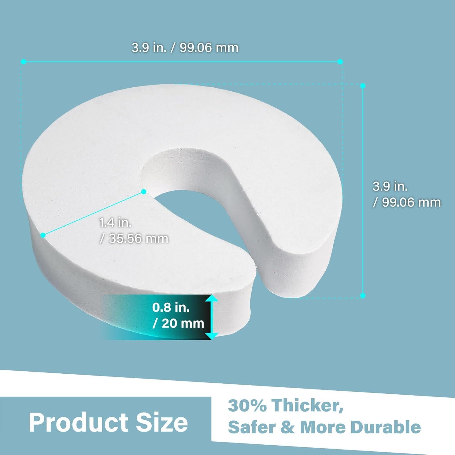 Protector de Puerta Heart of Tafiti - Paquete de 6, Espuma EVA Blanca