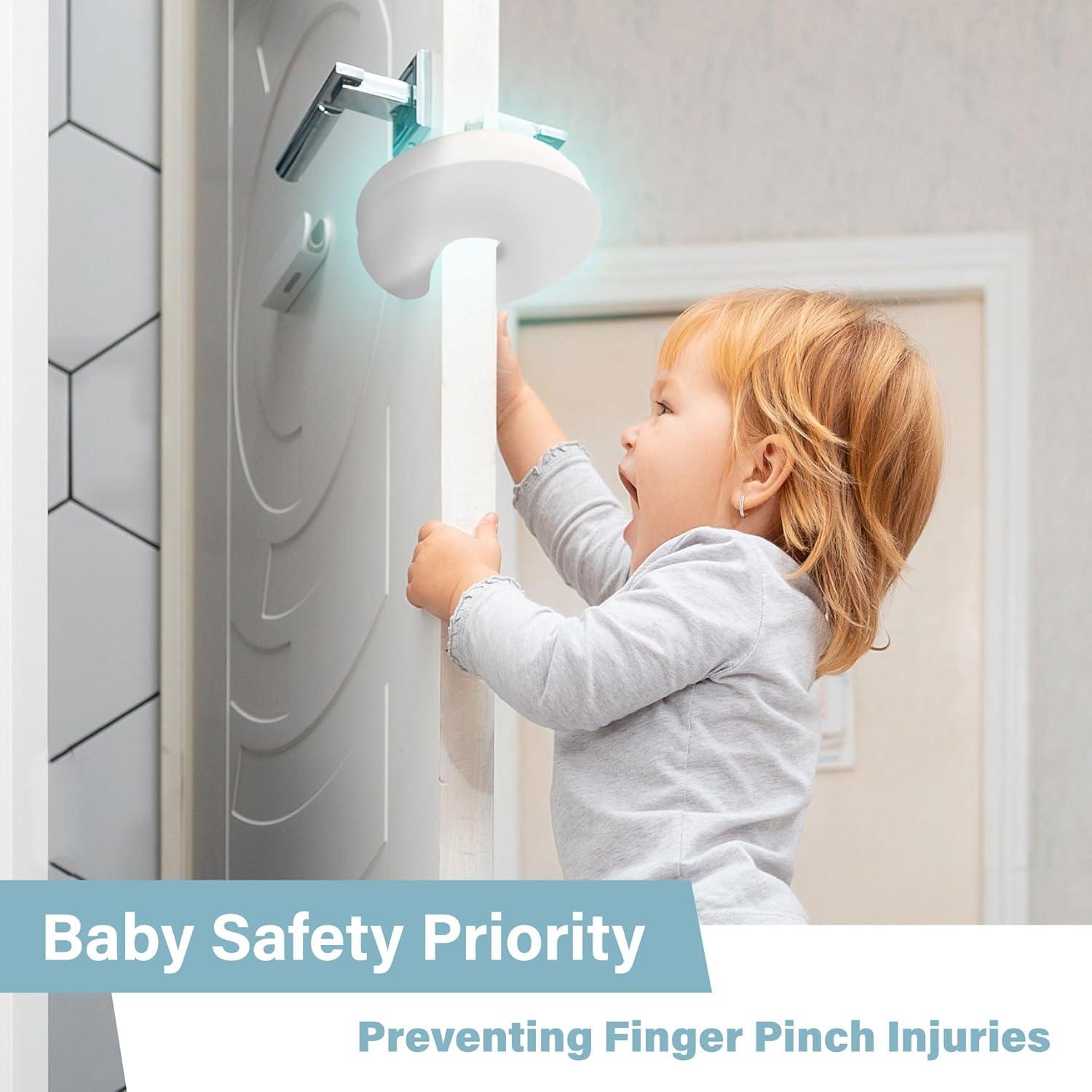 Protector de Puerta Heart of Tafiti - Paquete de 6, Espuma EVA Blanca