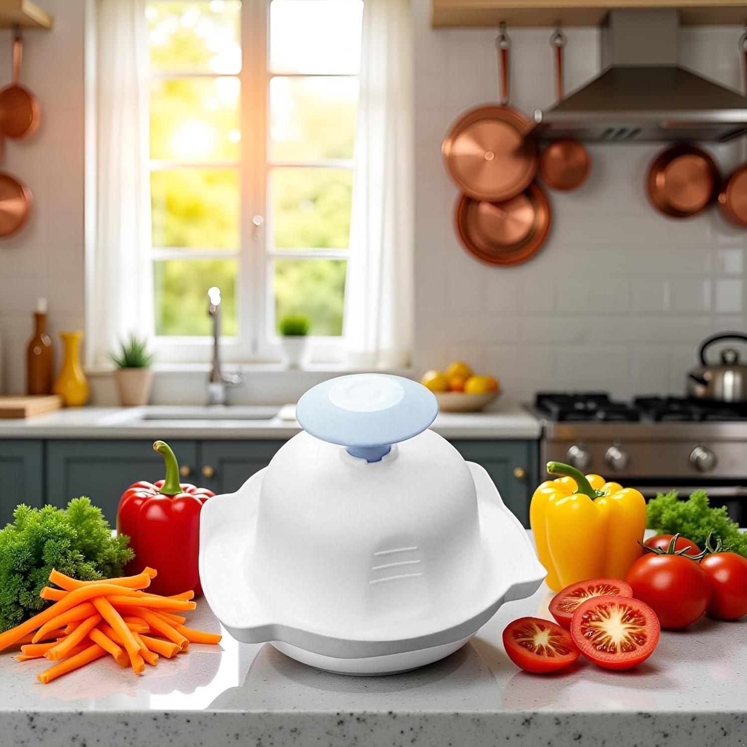 Soporte de Seguridad Alimentaria WaigN Azul para Mandolina y Rallador