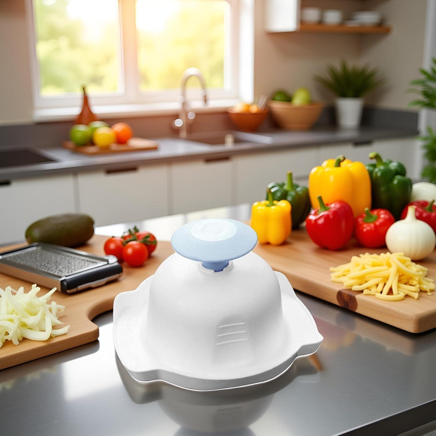 Soporte de Seguridad Alimentaria WaigN Azul para Mandolina y Rallador