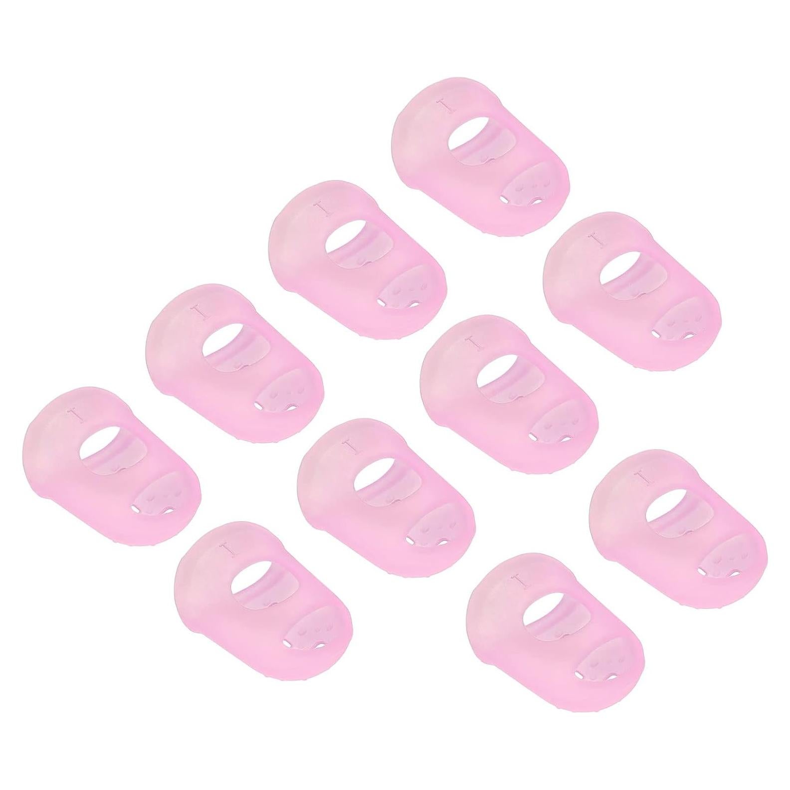 Protectores de Punta de Dedo Silicona PATIKIL 25mm Rosa - Paquete 20