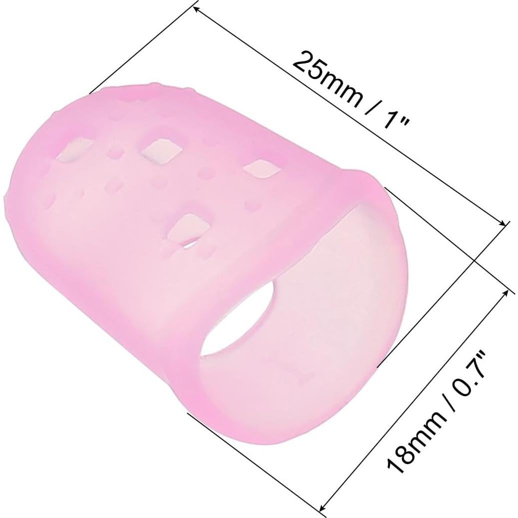 Protectores de Punta de Dedo Silicona PATIKIL 25mm Rosa - Paquete 20