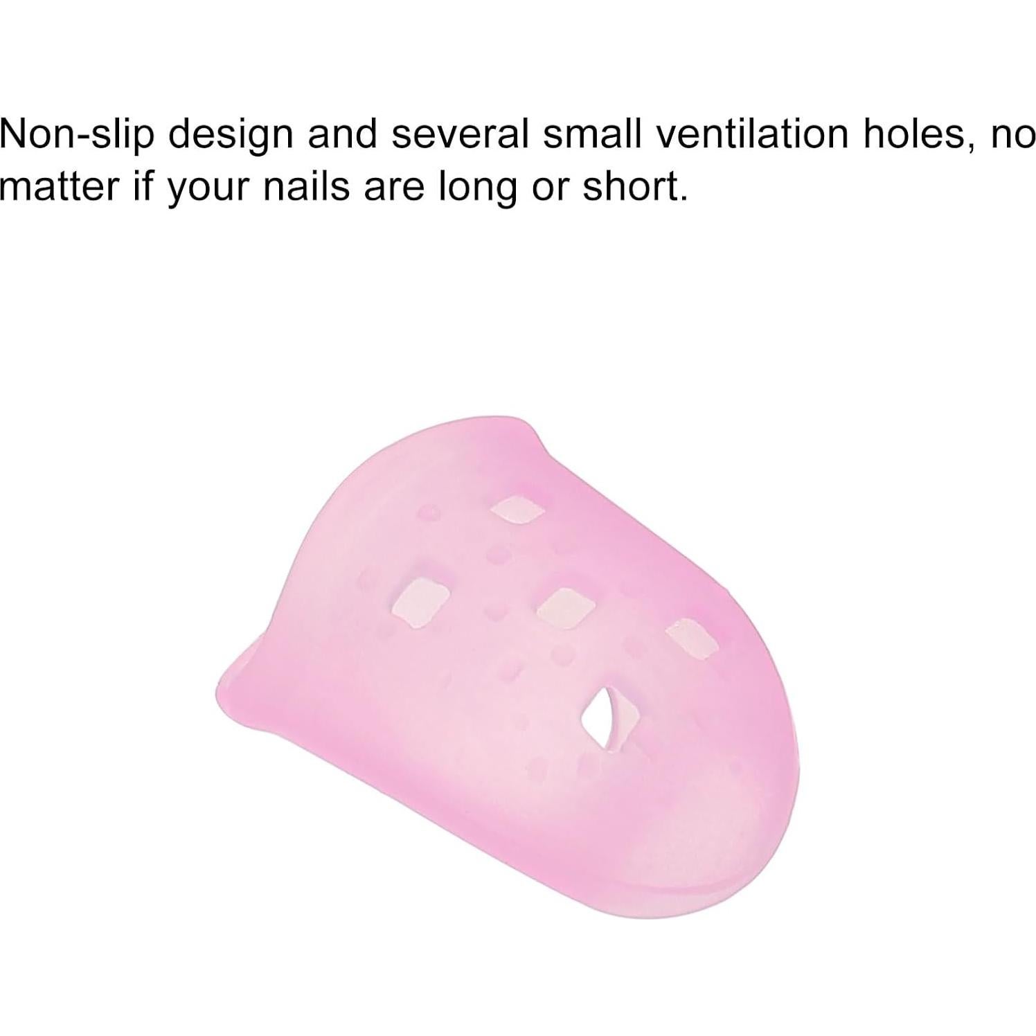 Protectores de Punta de Dedo Silicona PATIKIL 25mm Rosa - Paquete 20