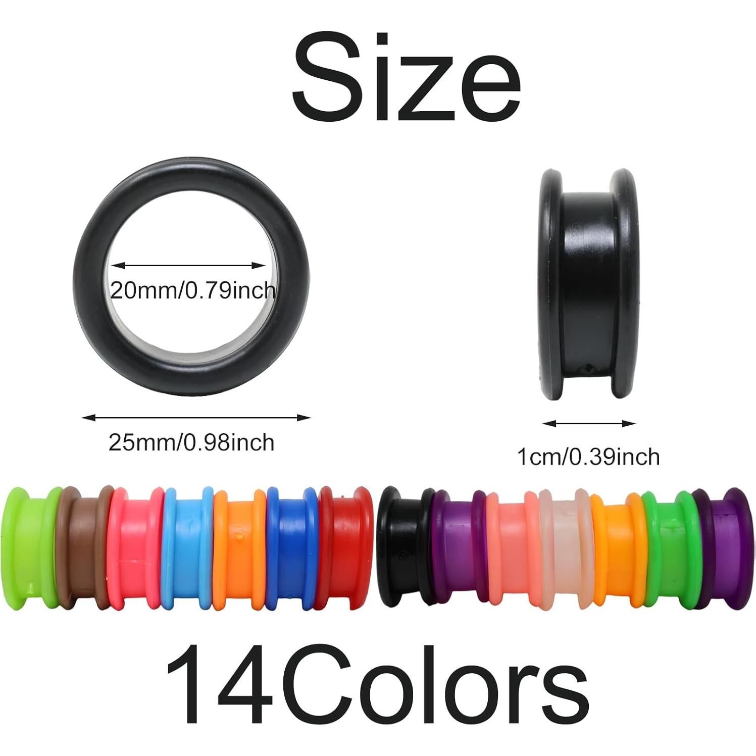 Anillos de Dedos de Silicona Honbay 28PCS para Tijeras