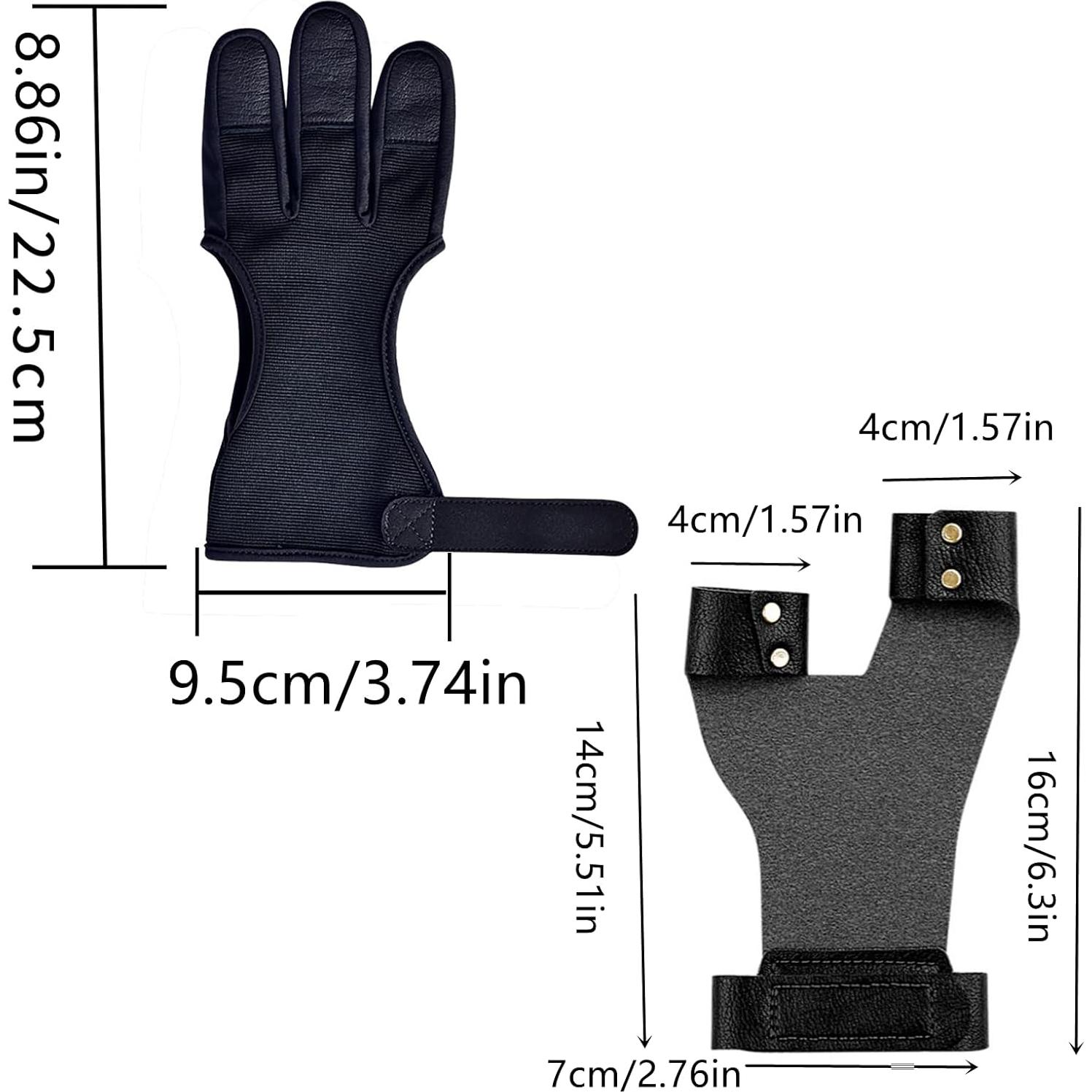 Juego de Protector y Guante de Mano Cbhoktyue para Tiro con Arco