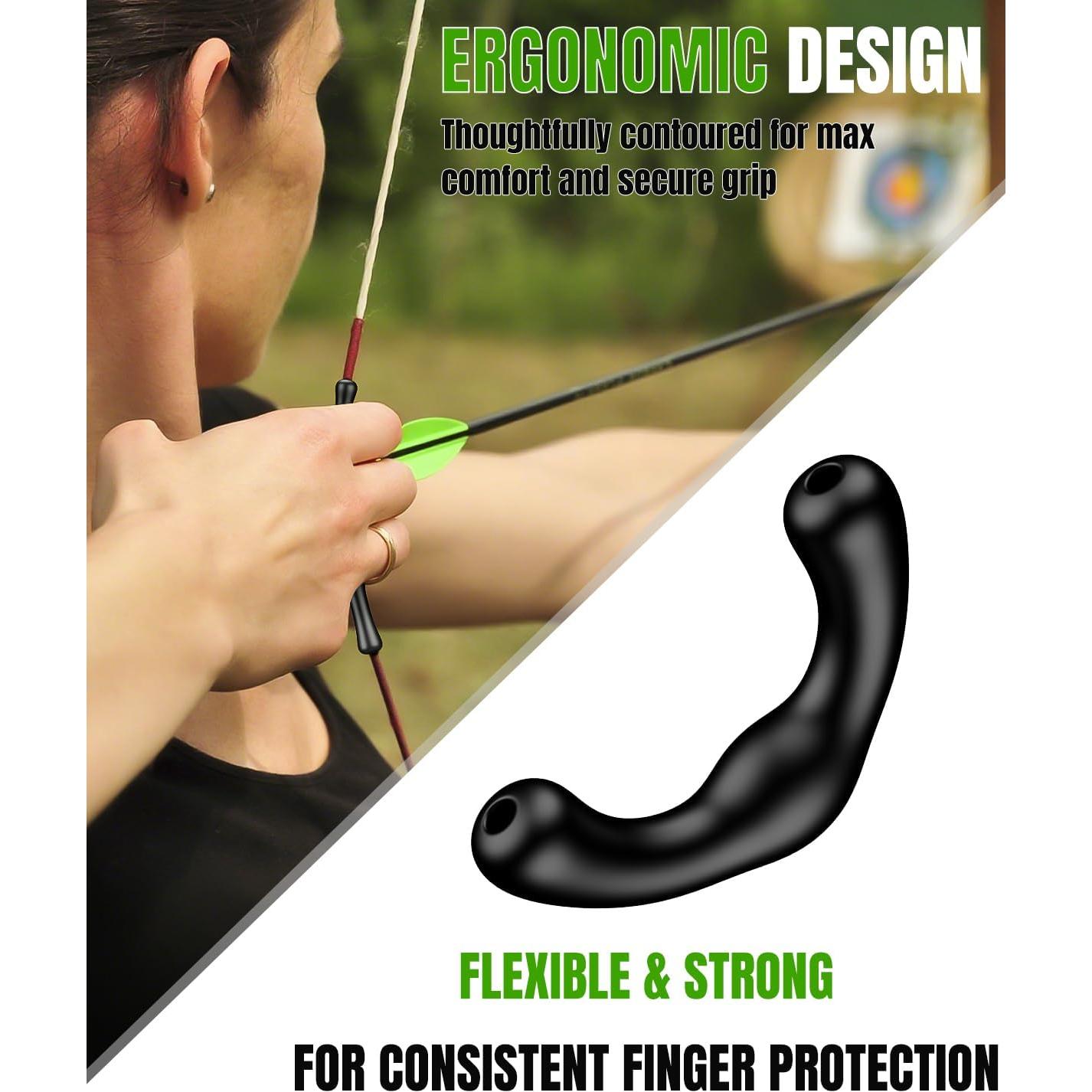 Protectores de Dedos de Silicona Pawfly para Arco - 8 Piezas