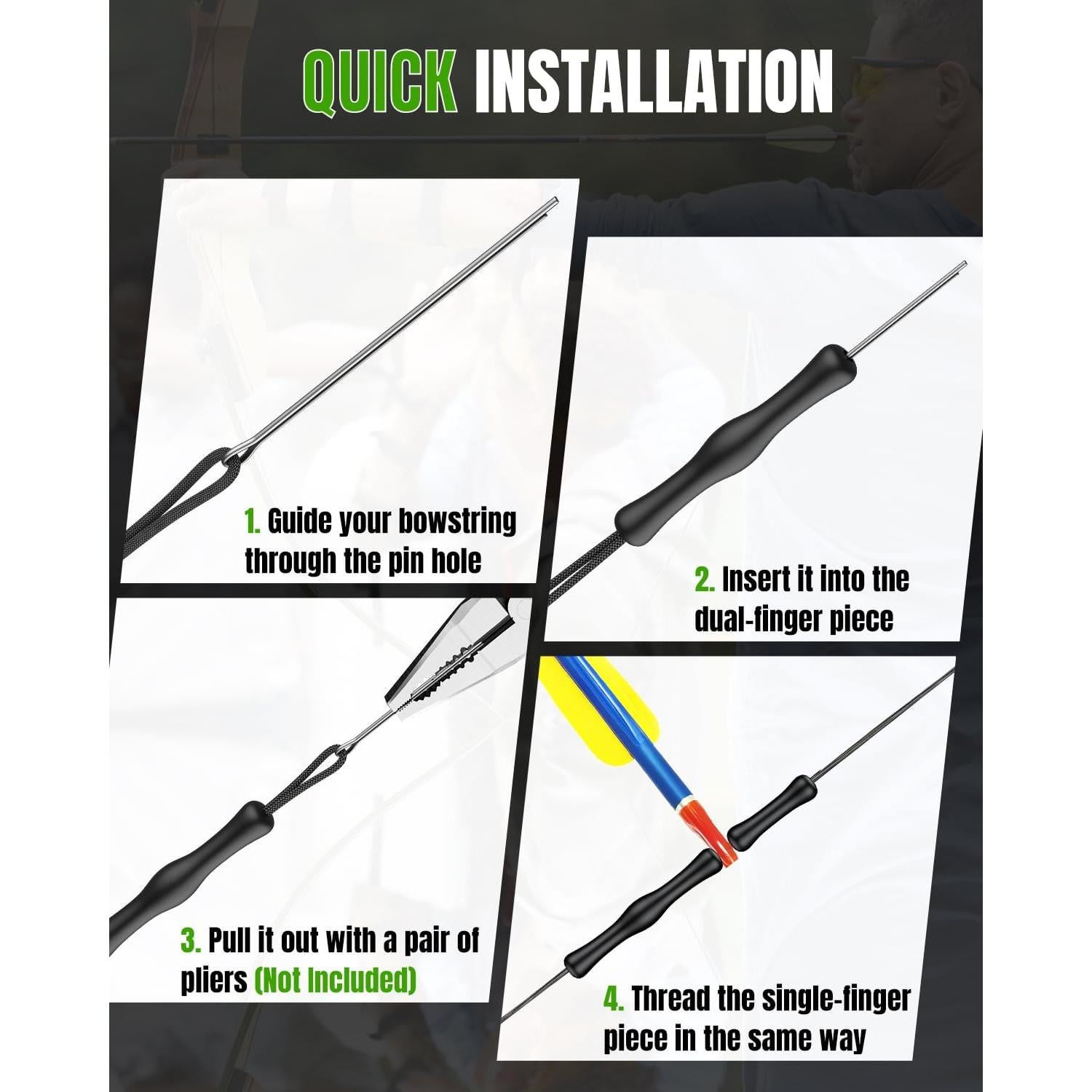 Protectores de Dedos de Silicona Pawfly para Arco - 8 Piezas