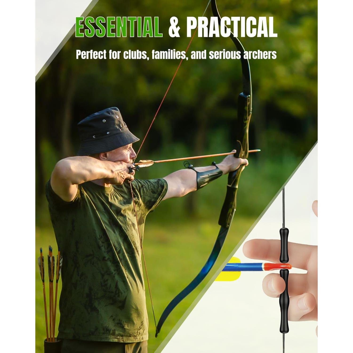 Protectores de Dedos de Silicona Pawfly para Arco - 8 Piezas