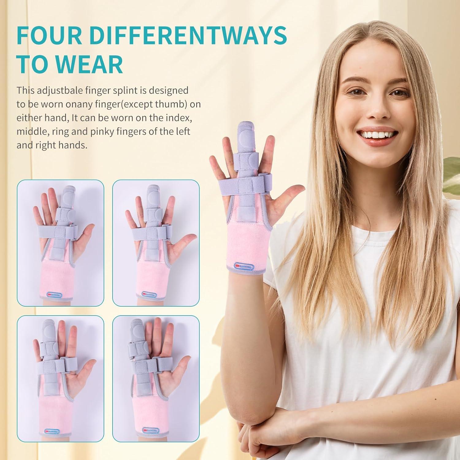 Férula Ajustable para Dedo en Gatillo ENLUNTRA Rosa 14cm