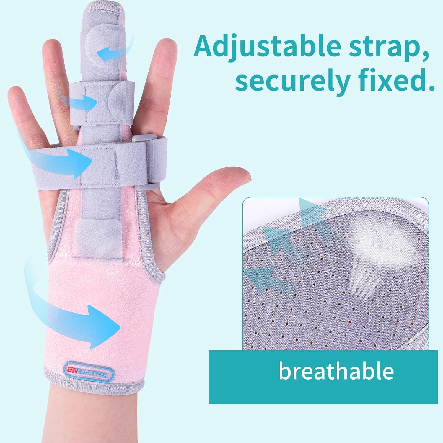 Férula Ajustable para Dedo en Gatillo ENLUNTRA Rosa 14cm