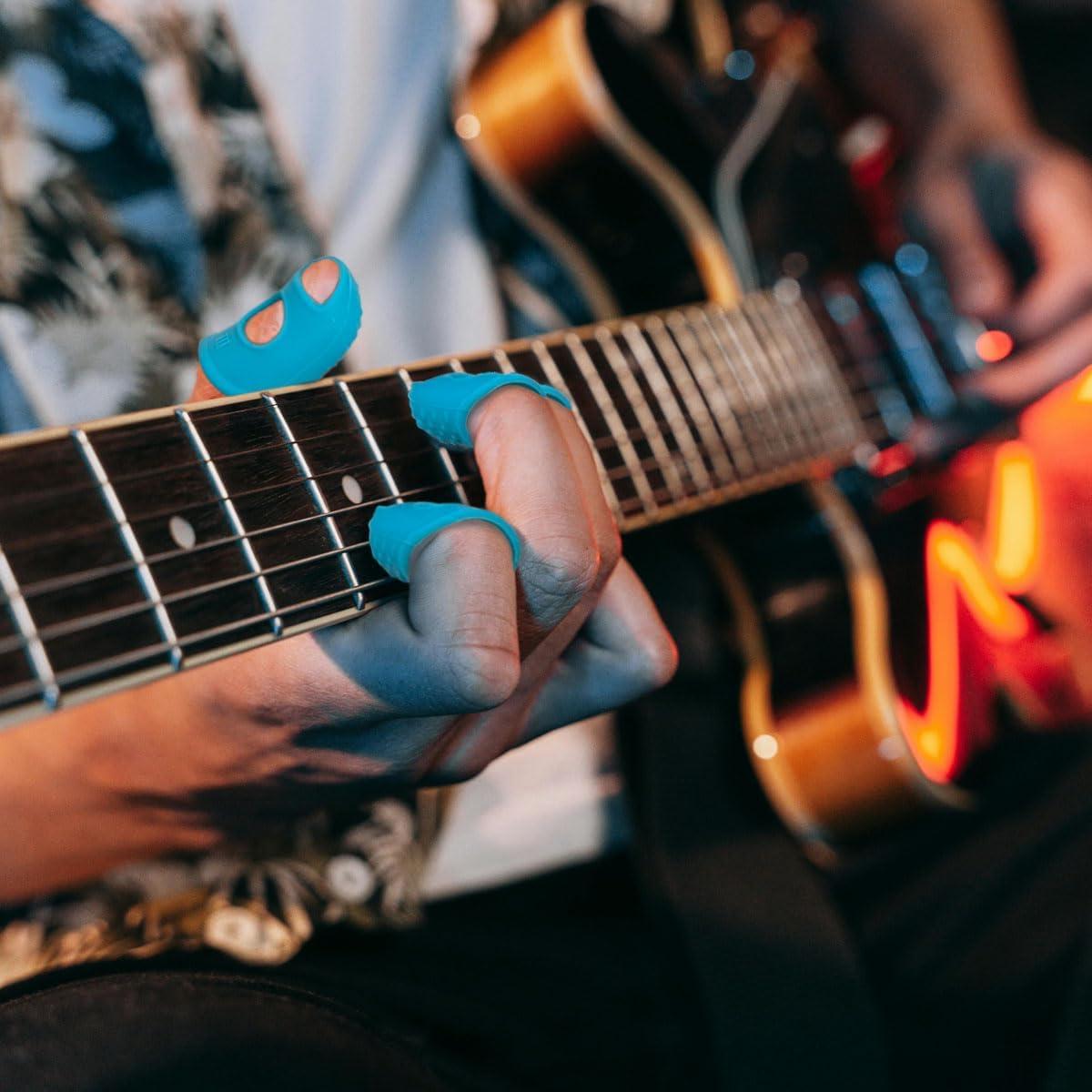 Protectores de Punta de Dedo para Guitarra Silicona 30 Piezas