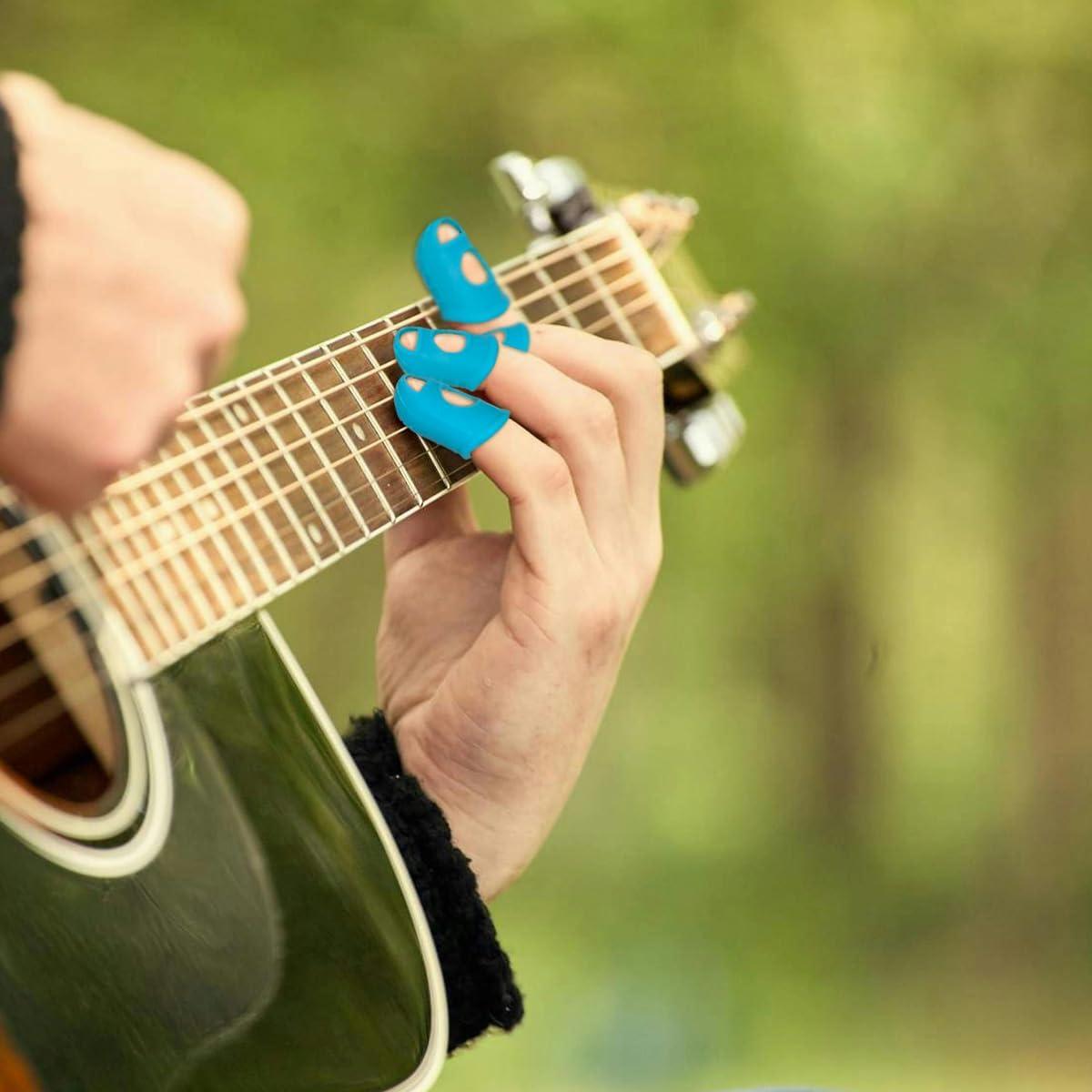 Protectores de Punta de Dedo para Guitarra Silicona 30 Piezas