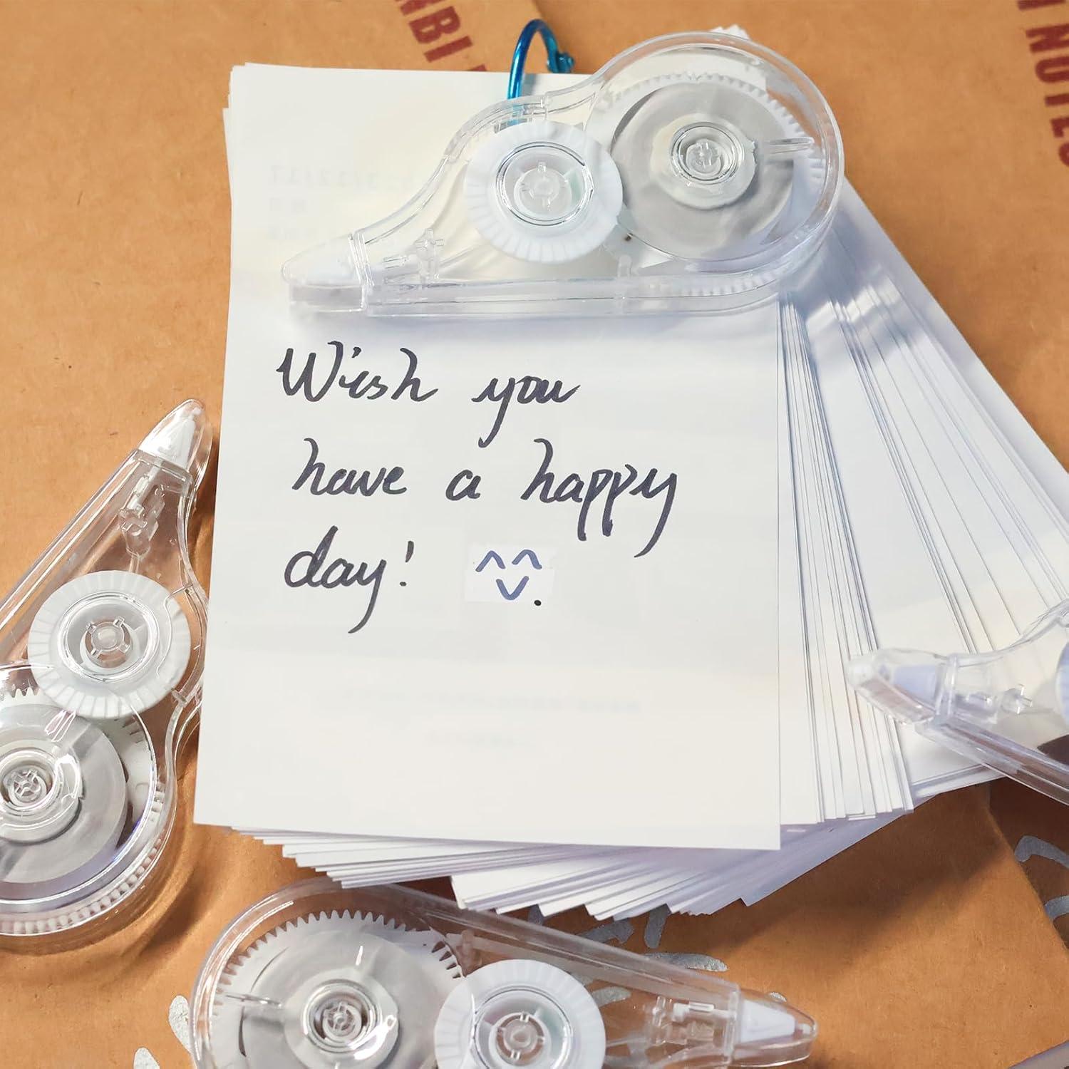 16 Cintas Correctoras Transparentes Tramboo 12m para Oficina