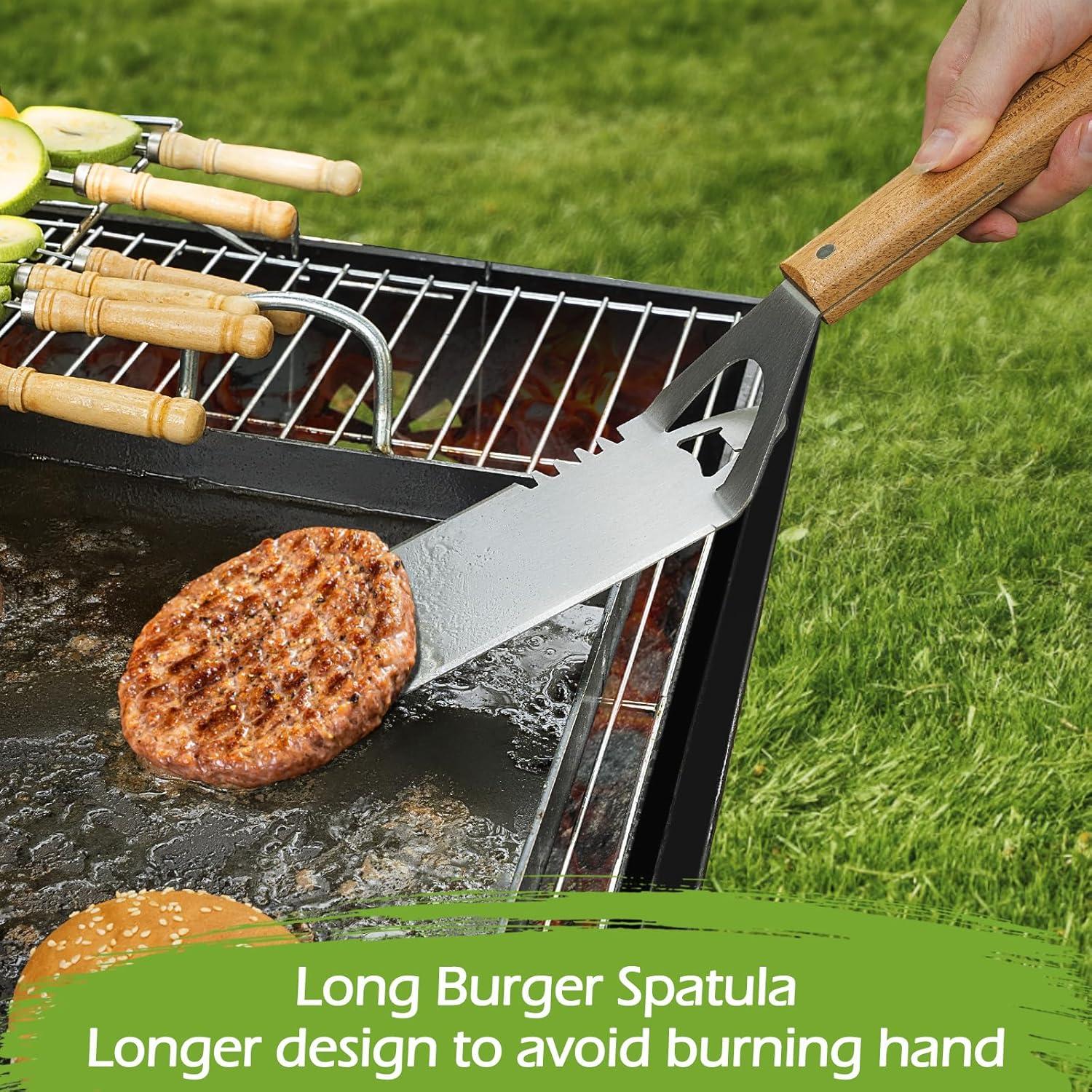 Kit de Prensa de Hamburguesas Acero Inoxidable 4 Piezas