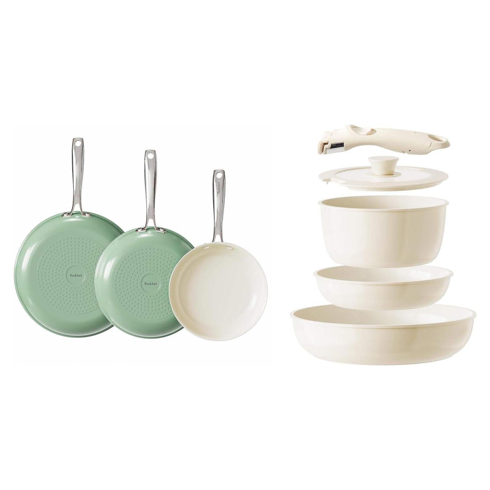 Juego de Ollas y Sartenes Cerámicas Redchef Antiadherentes 12kg