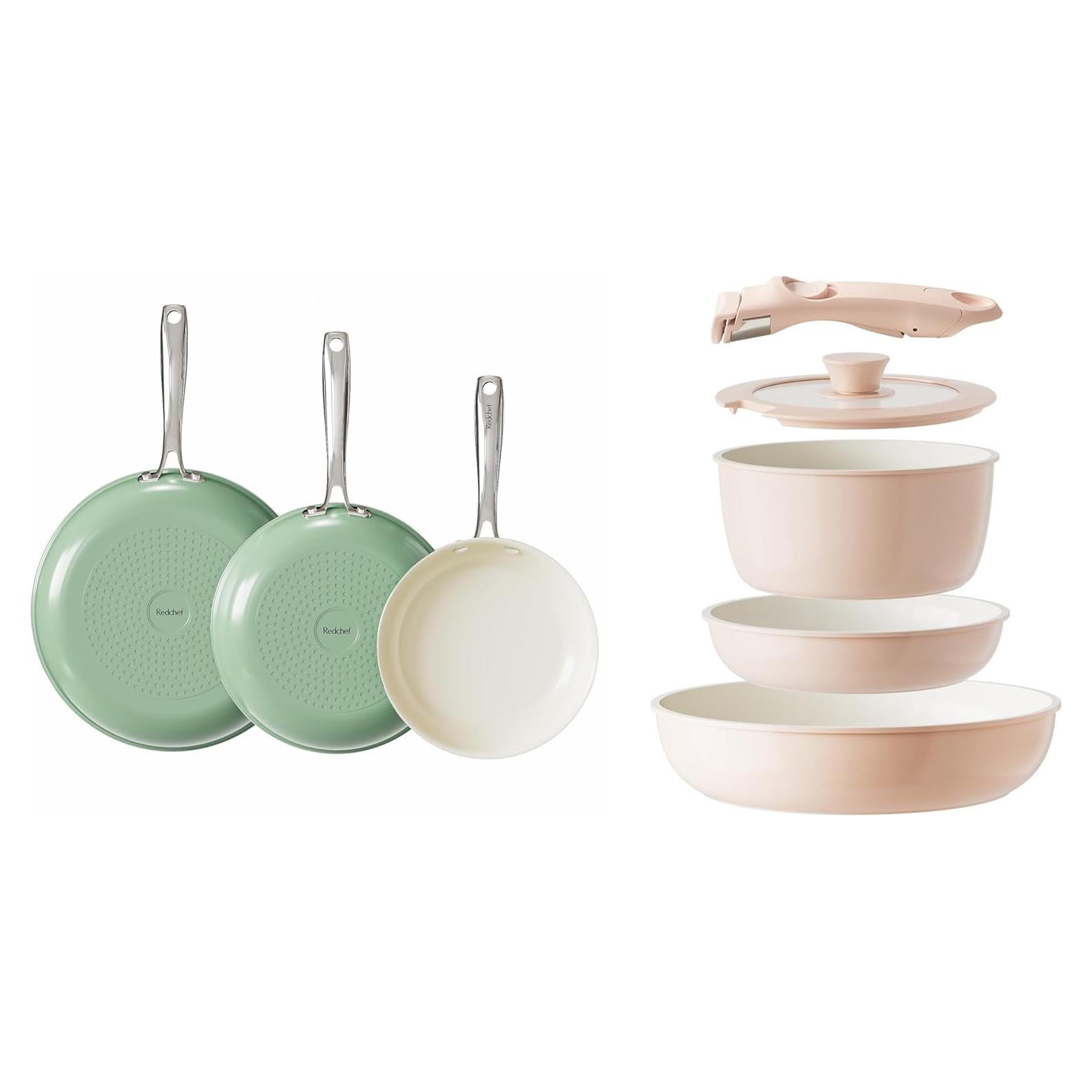 Juego de Ollas y Sartenes Cerámicas Redchef Antiadherentes 12kg