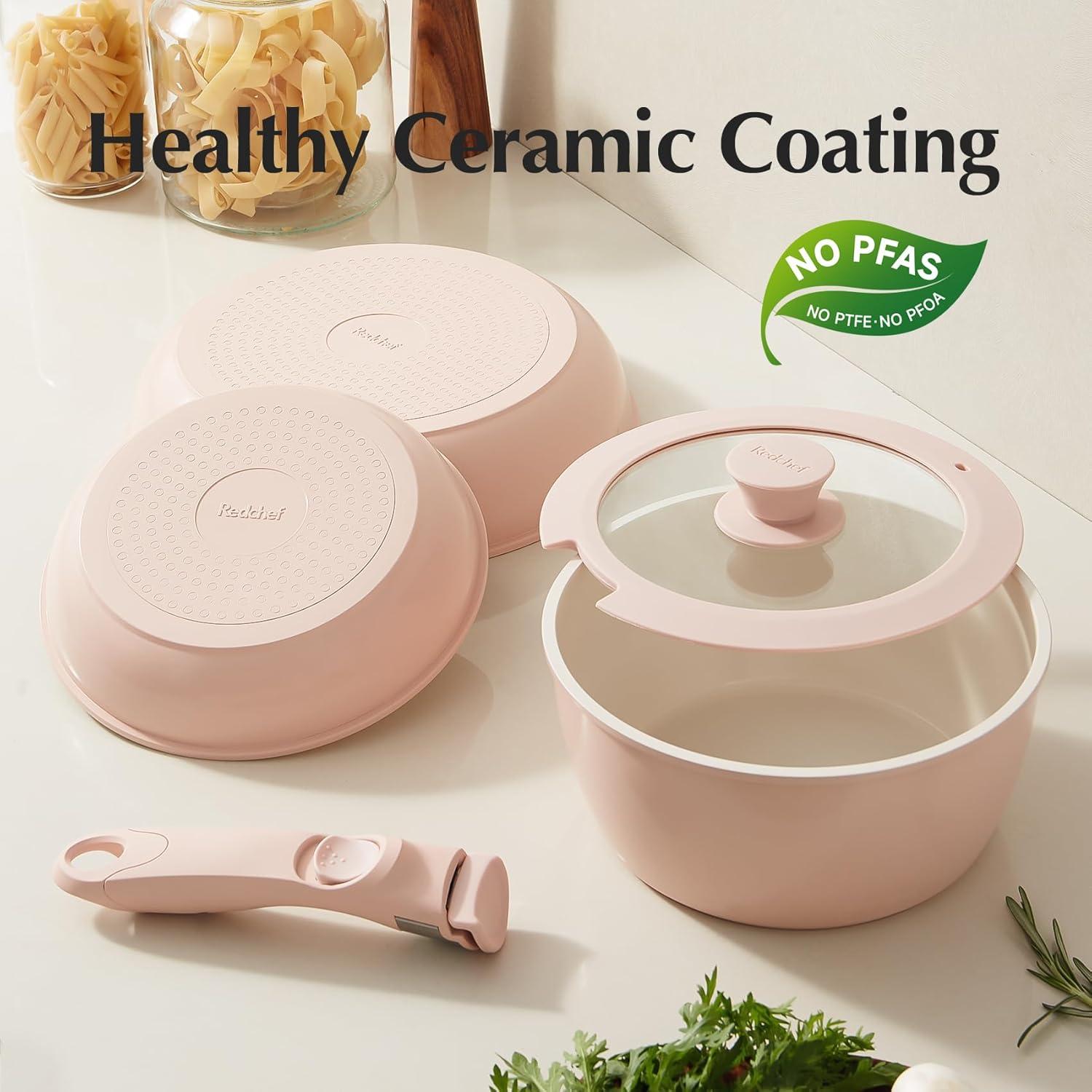 Juego de Ollas y Sartenes Cerámicas Redchef Antiadherentes 12kg