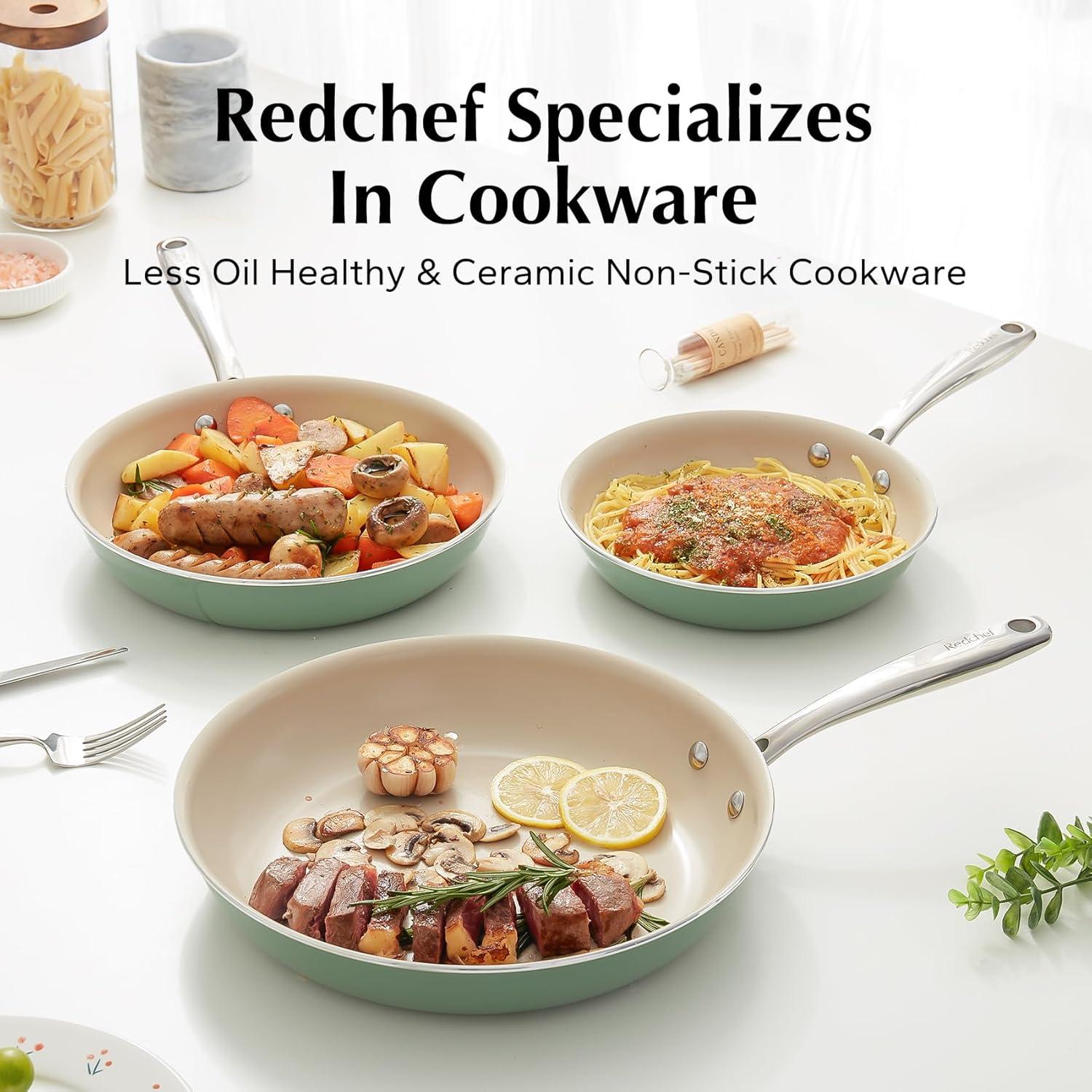 Juego de Ollas y Sartenes Cerámicas Redchef Antiadherentes 12kg