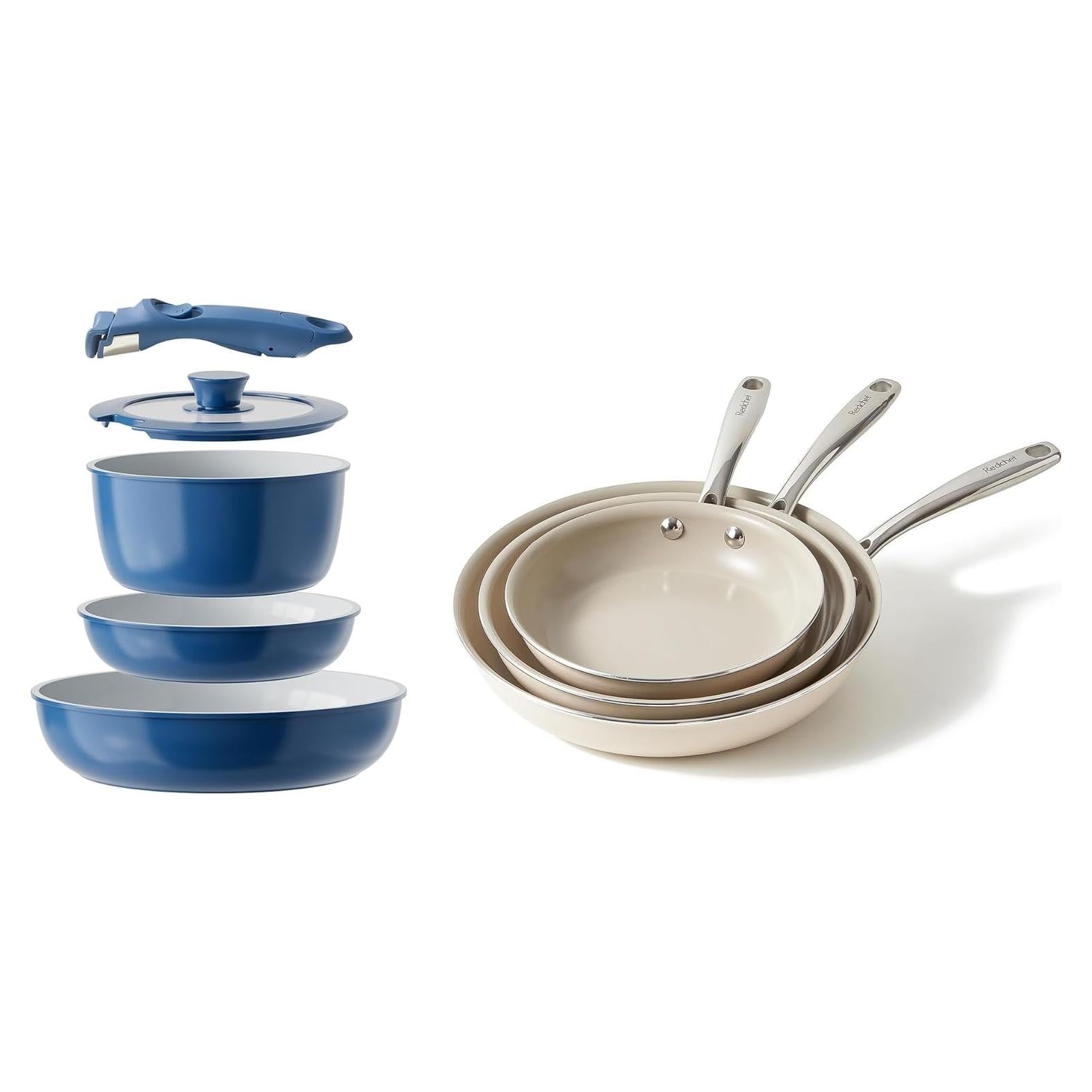 Juego de Ollas y Sartenes Cerámicas Redchef Antiadherentes 12kg