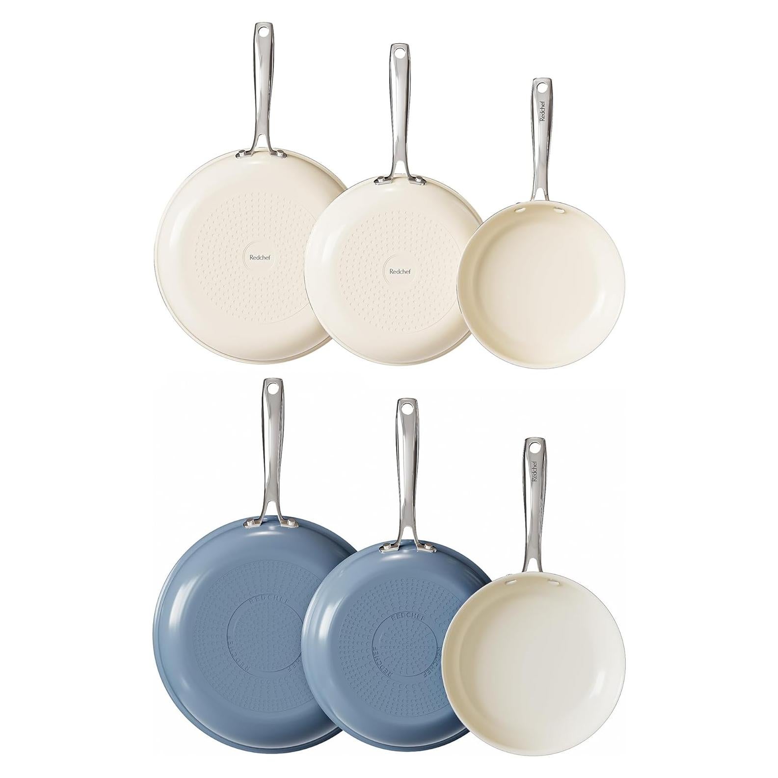 Juego de Sartenes Antiadherentes de Cerámica Redchef 3 Piezas