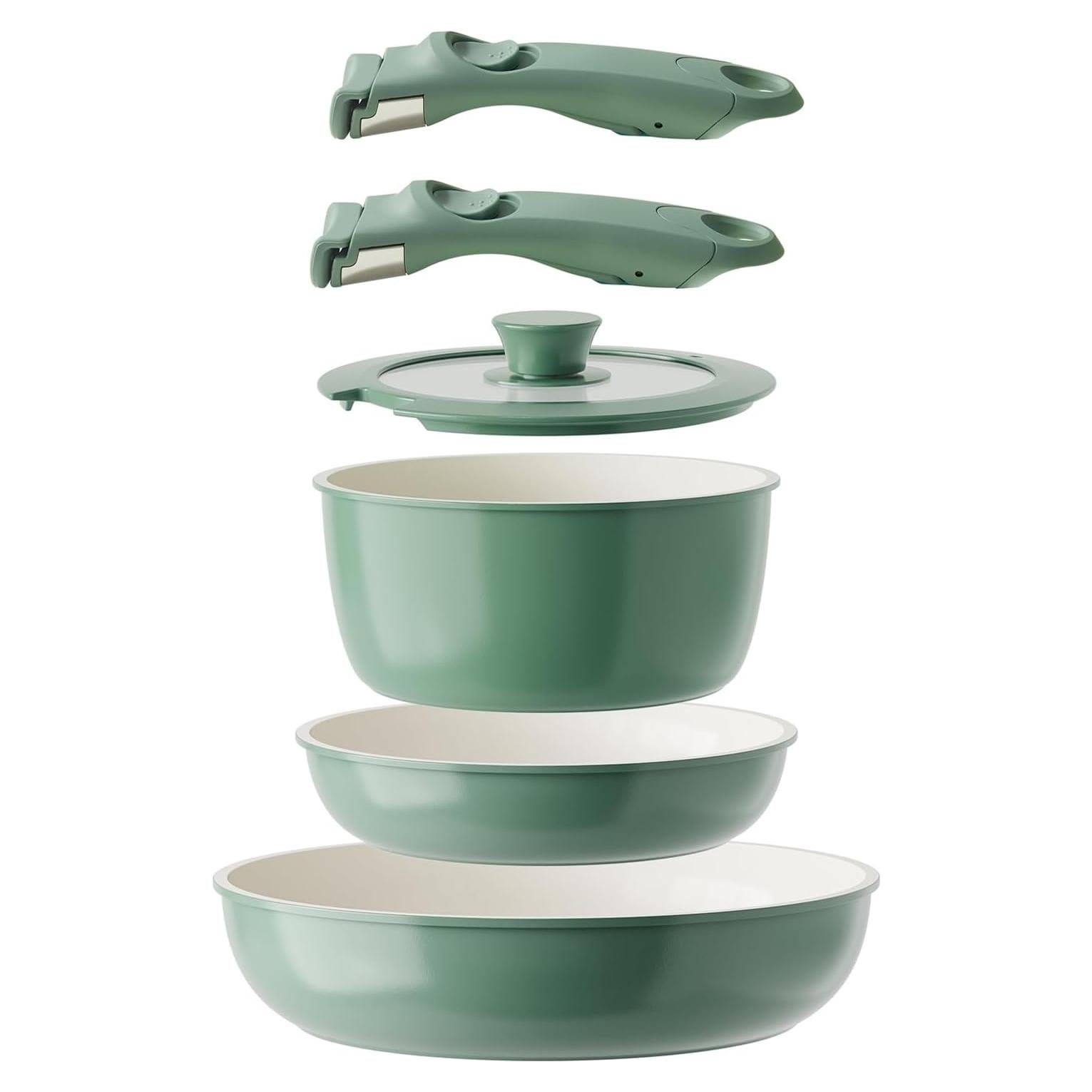 Juego de Ollas y Sartenes Cerámica Antiadherente Redchef 6 Piezas