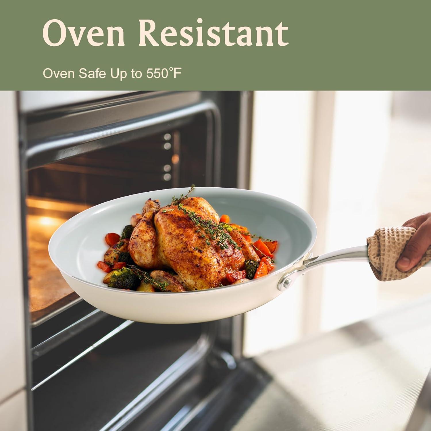 Juego de Sartenes Antiadherentes de Cerámica Cookersway 3 Pzas