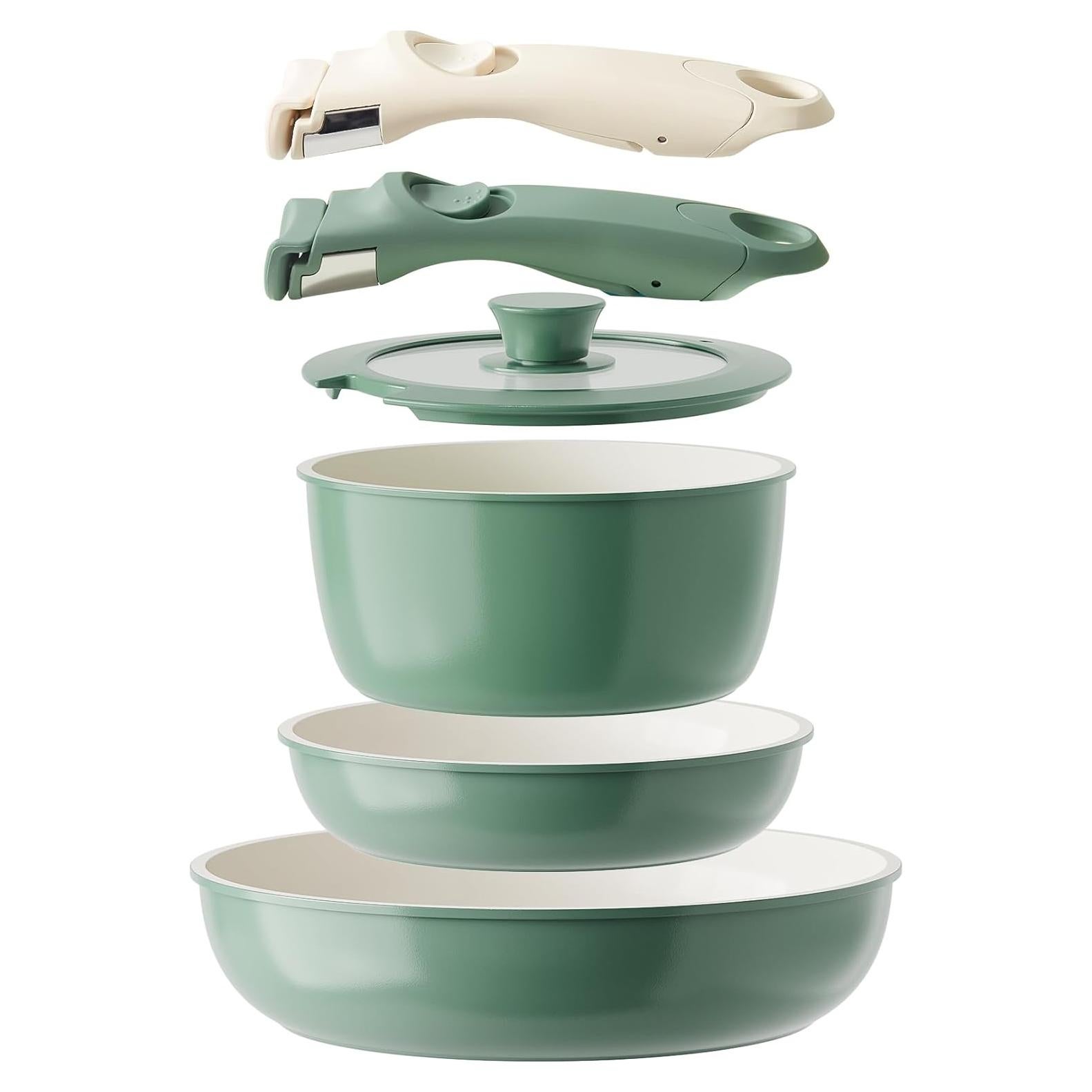 Juego de Ollas y Sartenes Cerámica Antiadherente Redchef 6 Piezas