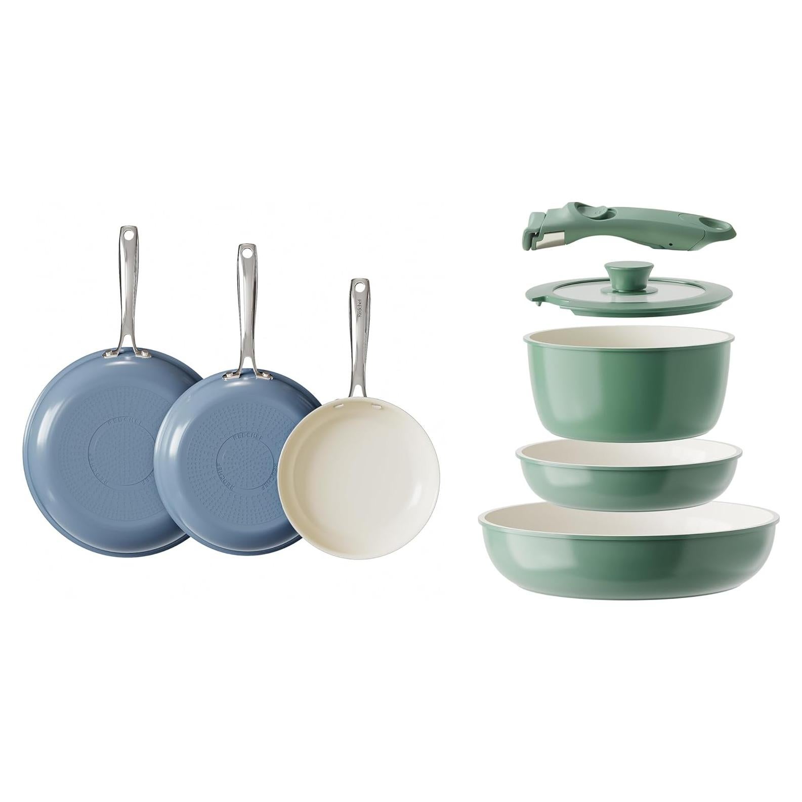 Juego de Ollas y Sartenes Cerámicas Redchef Antiadherentes 12kg