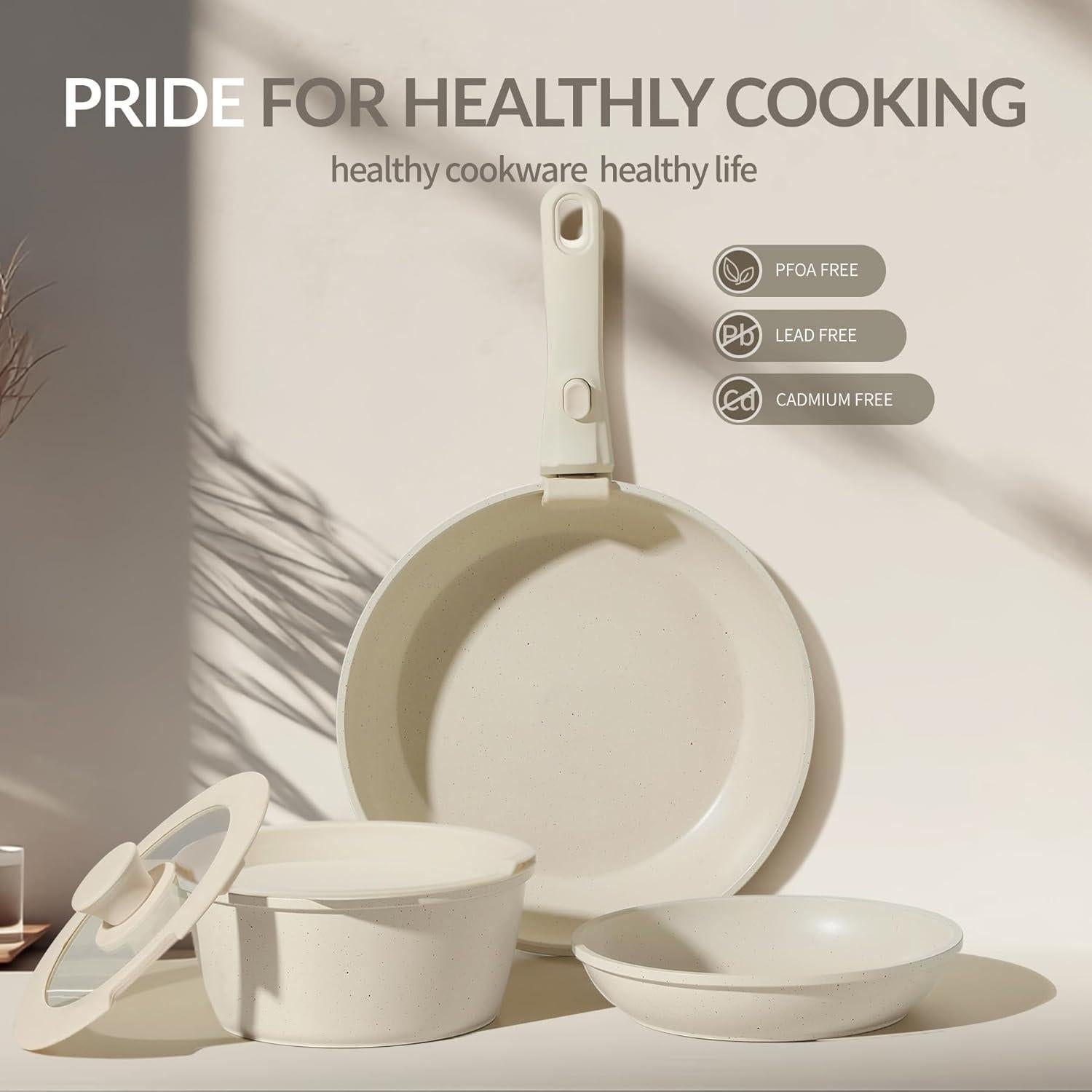 Juego de Utensilios de Cocina BECIGAR 8 Piezas Cerámica Antiadh.