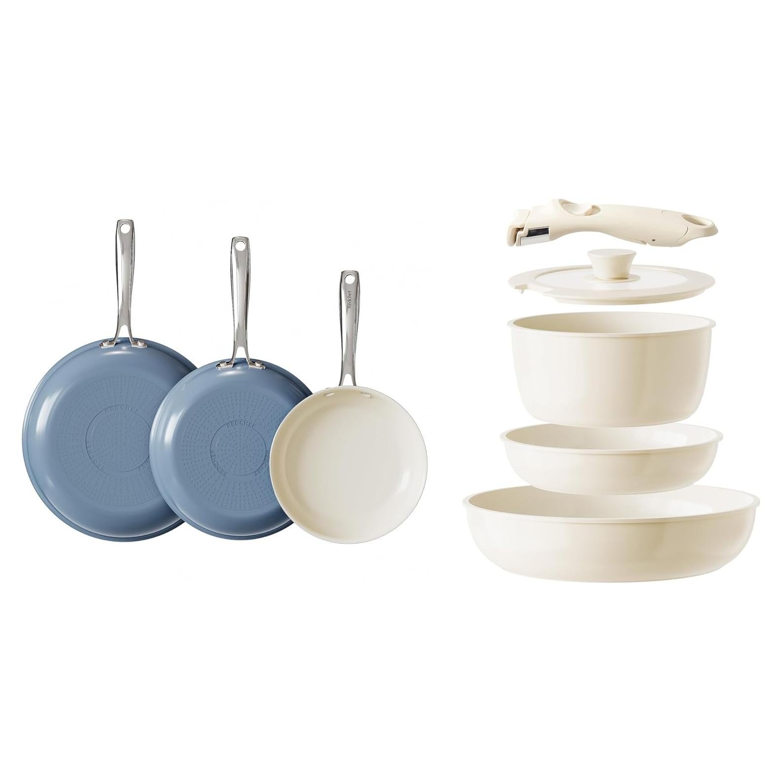 Juego de Ollas y Sartenes Cerámicas Redchef 10 Piezas Antiadherentes