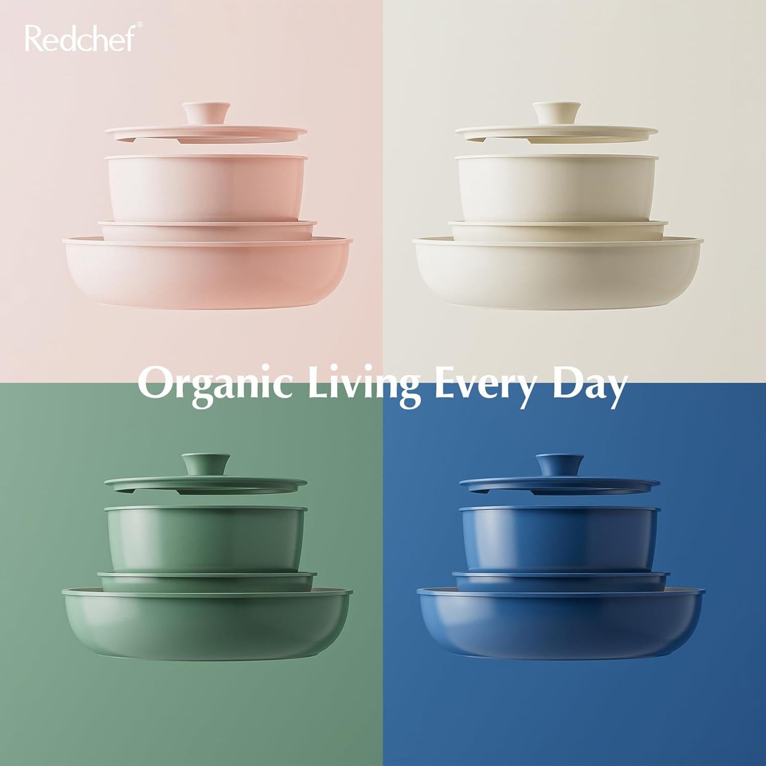 Juego de Ollas y Sartenes Cerámicas Redchef 10 Piezas Antiadherentes